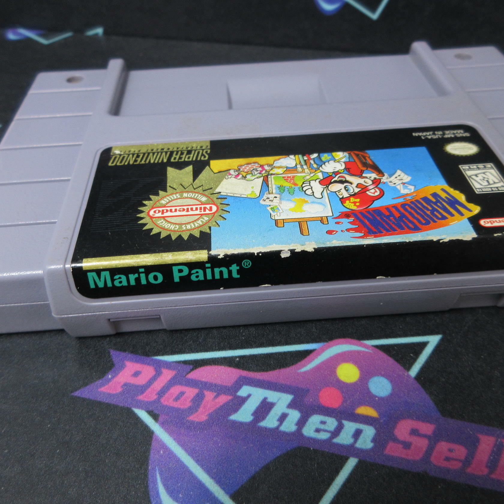 Mario Paint Player's Choice Super Nintendo SNES Cart Only AD Authentic / Tested - Good