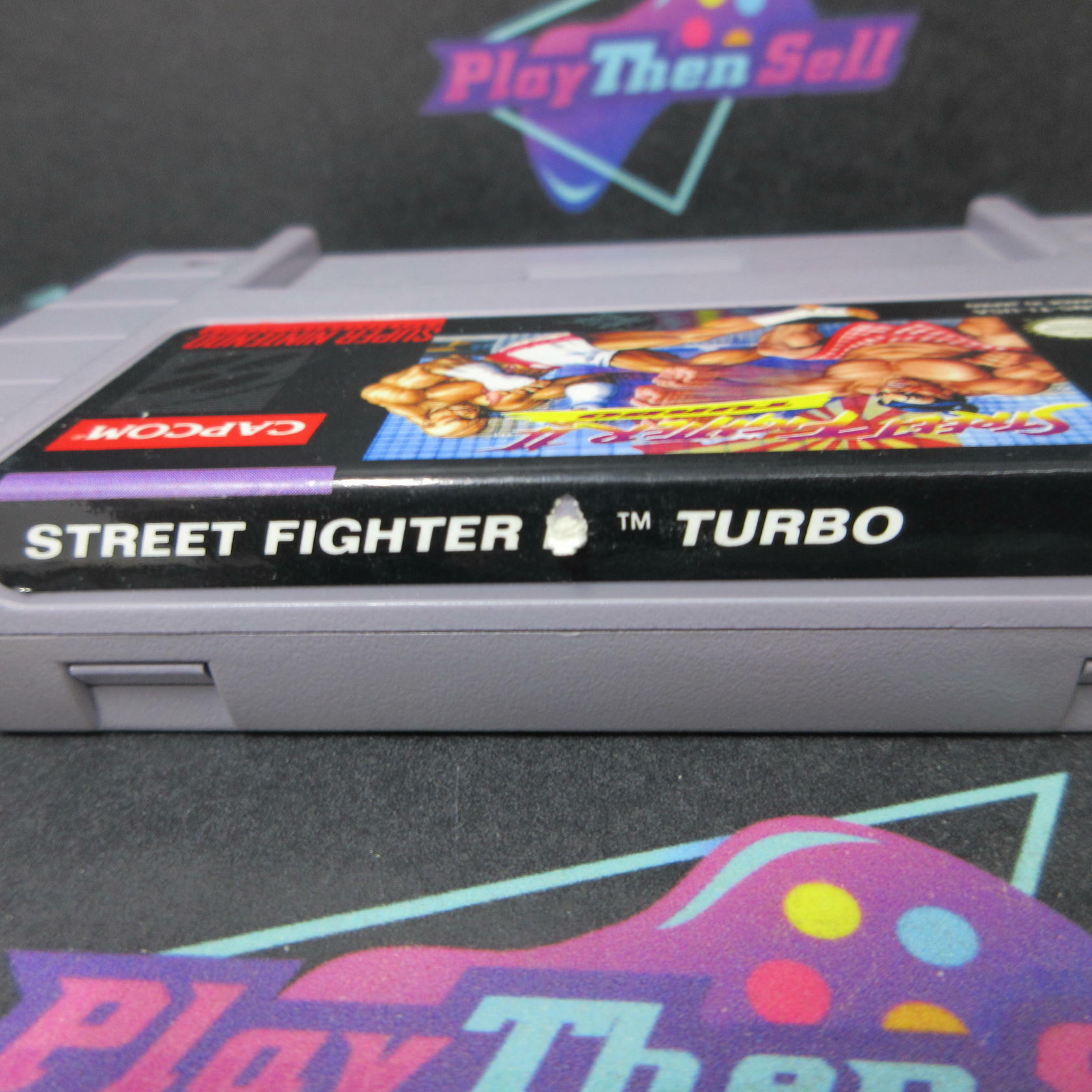 Street Fighter II Turbo Super Nintendo SNES Cartridge + Manual AD/MD Authentic - Good
