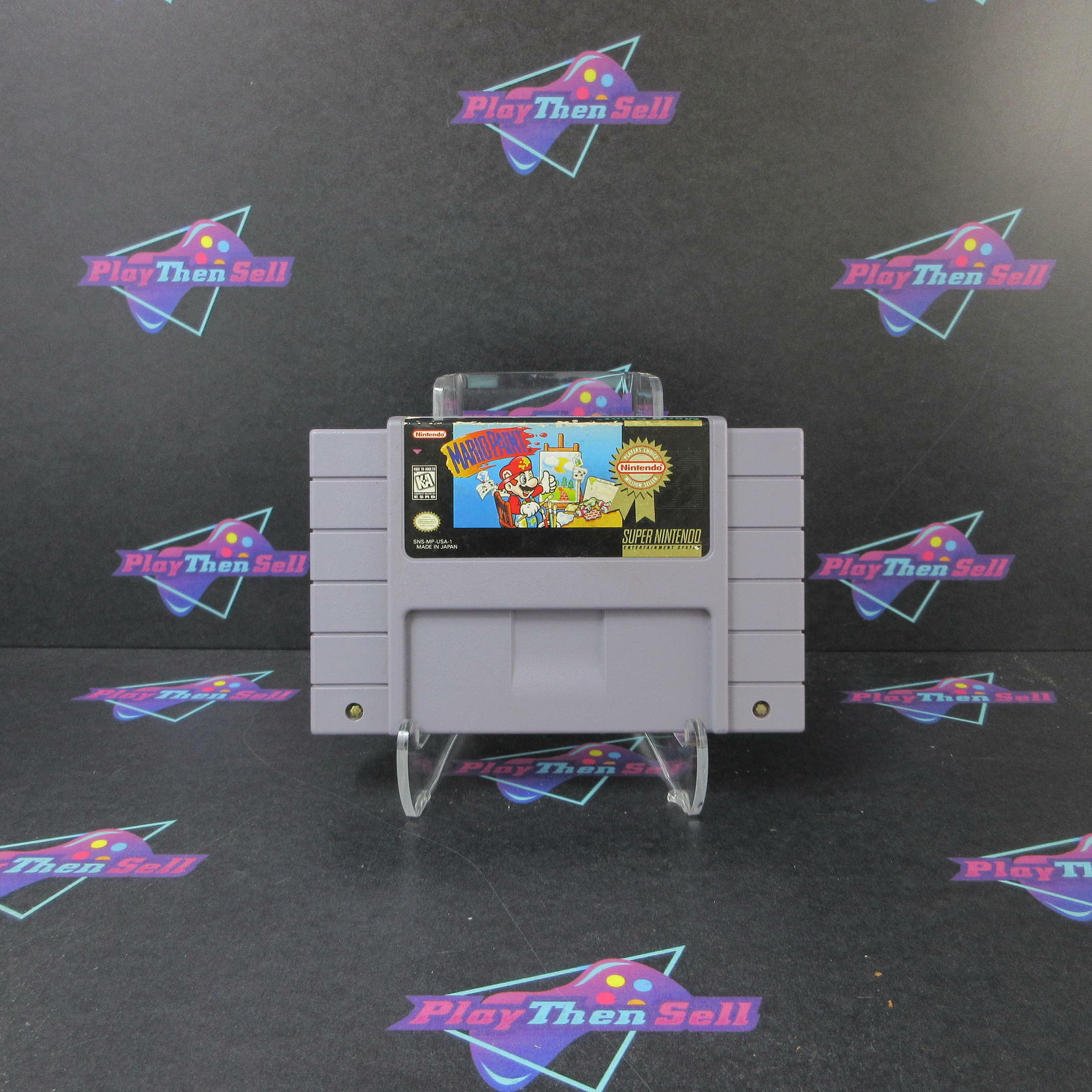 Mario Paint Player's Choice Super Nintendo SNES Cart Only AD Authentic / Tested - Good