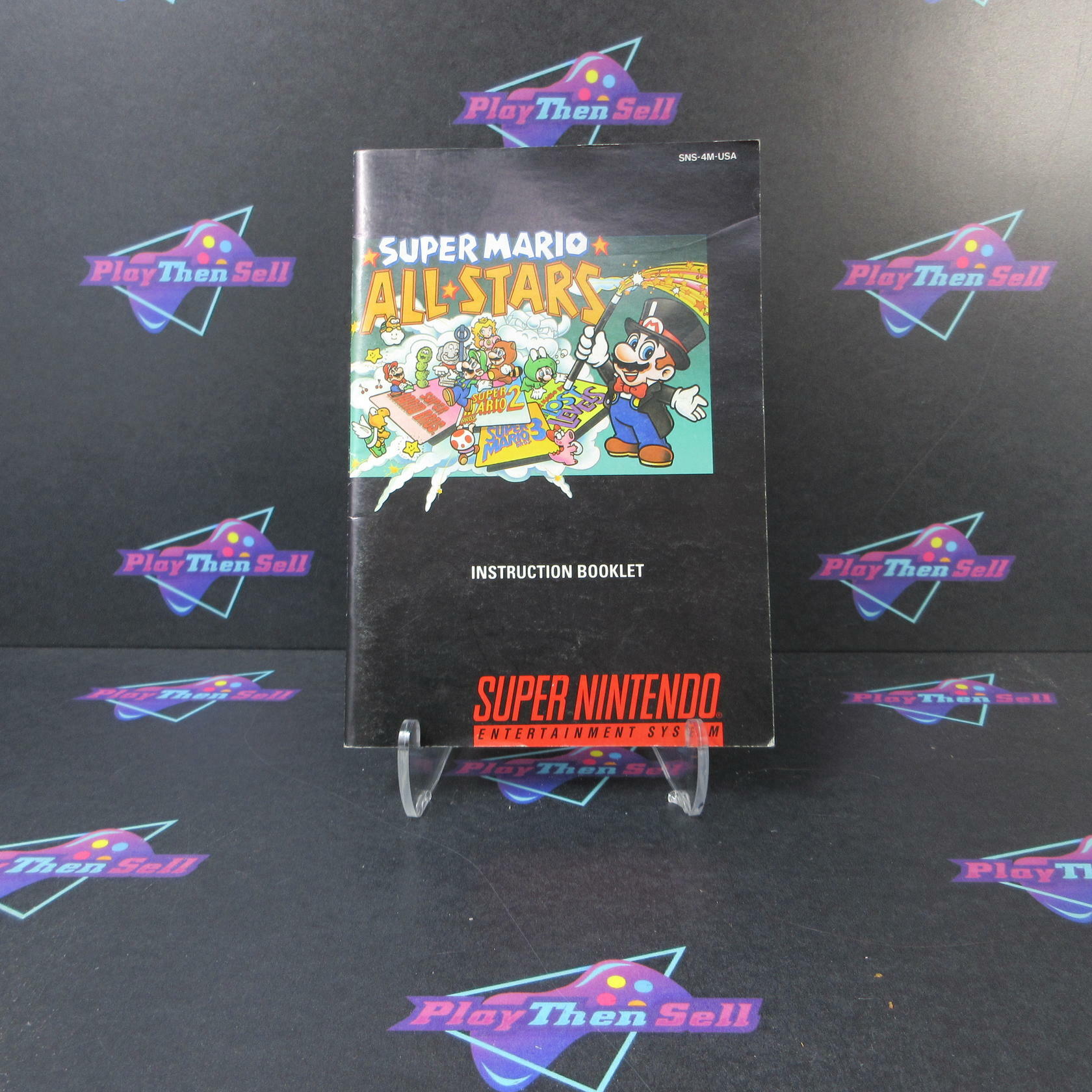 Super Mario All Stars Super Nintendo SNES Cartridge + Manual AD Authentic/Tested - Good
