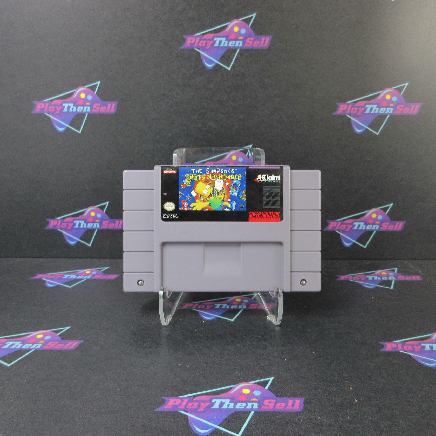 The Simpsons Bart's Nightmare Super Nintendo SNES Cartridge Only AD Authentic - Good