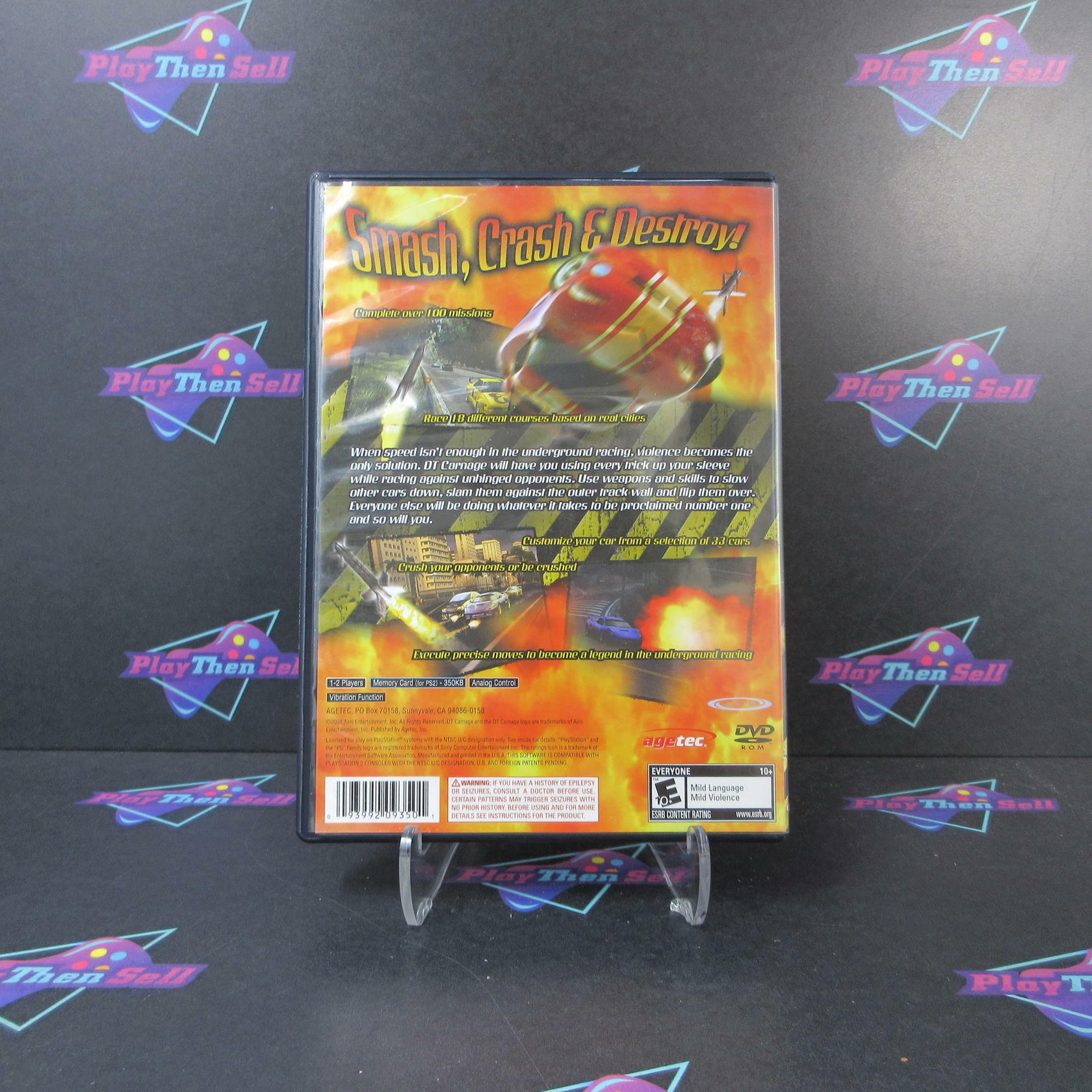 DT Carnage PS2 PlayStation 2 AD/DD/NM - Good