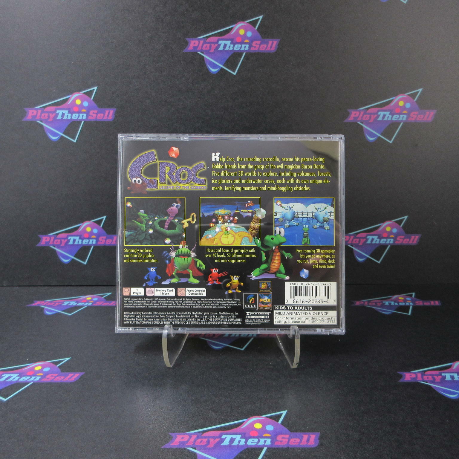Croc Legend of the Gobbos PS1 PlayStation 1 + Reg Card - Like New