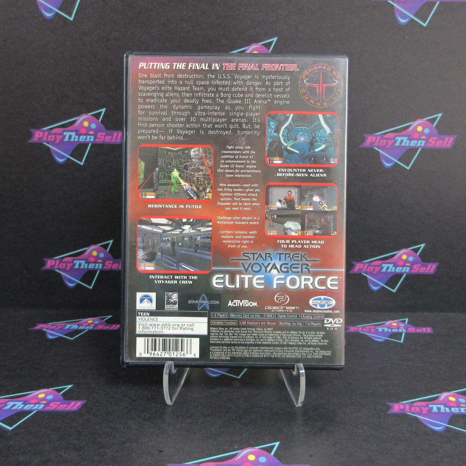 Star Trek Voyager Elite Force PS2 PlayStation 2 DD Complete CIB - Good