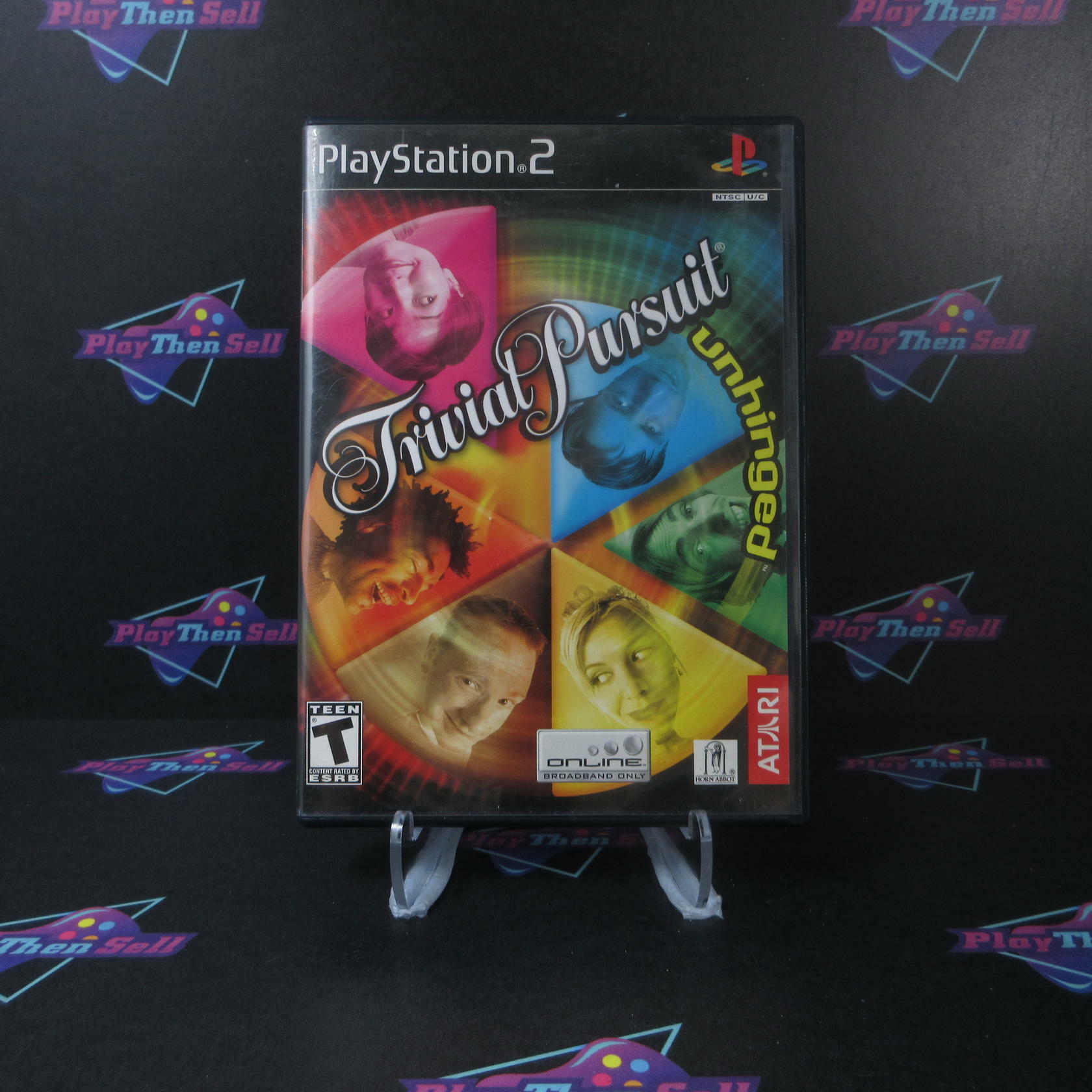 Trivial Pursuit Unhinged PS2 PlayStation 2 AD Complete CIB - Good