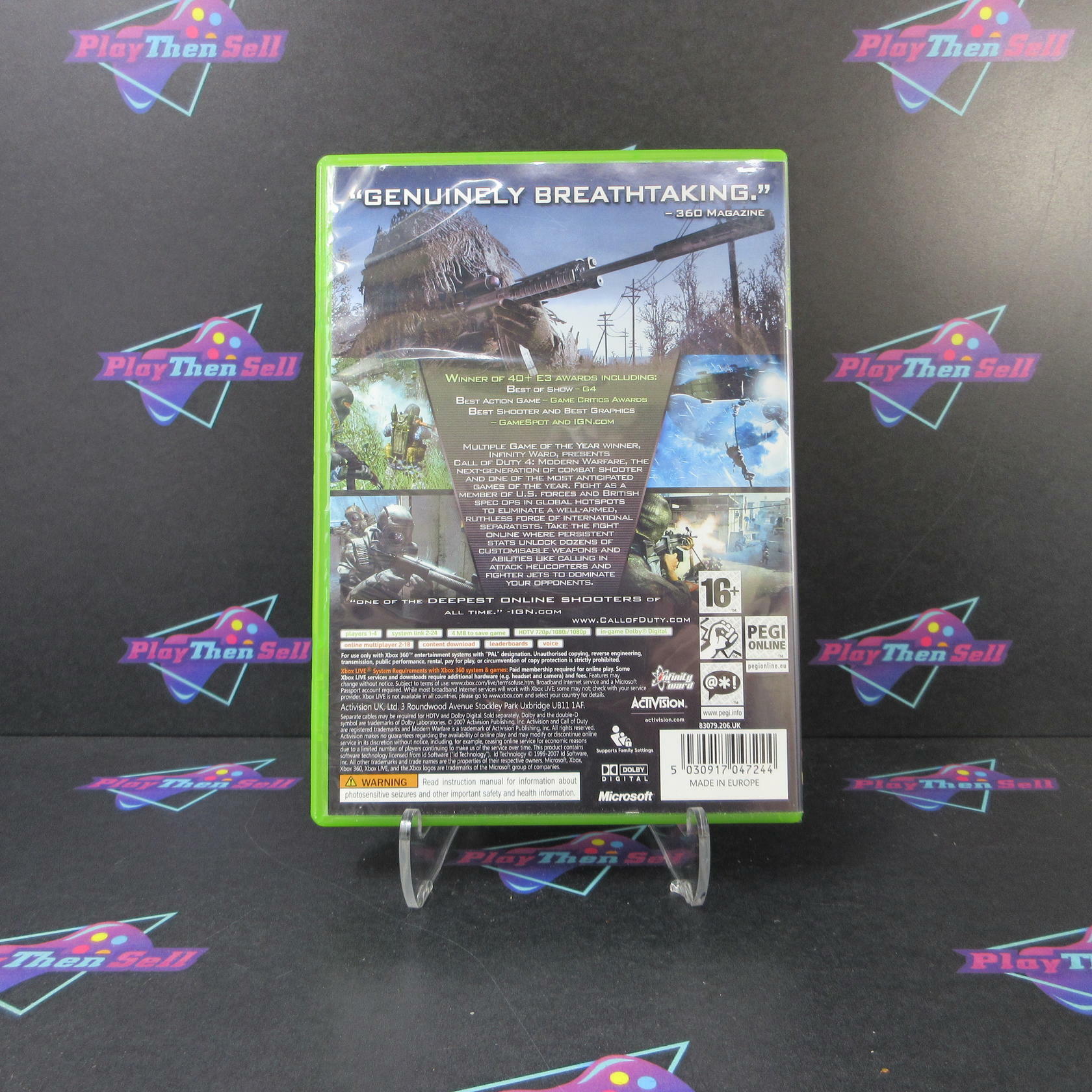Call of Duty 4 Modern Warfare PAL Xbox 360 MD + Reg / Collector's Pack Complete - Good