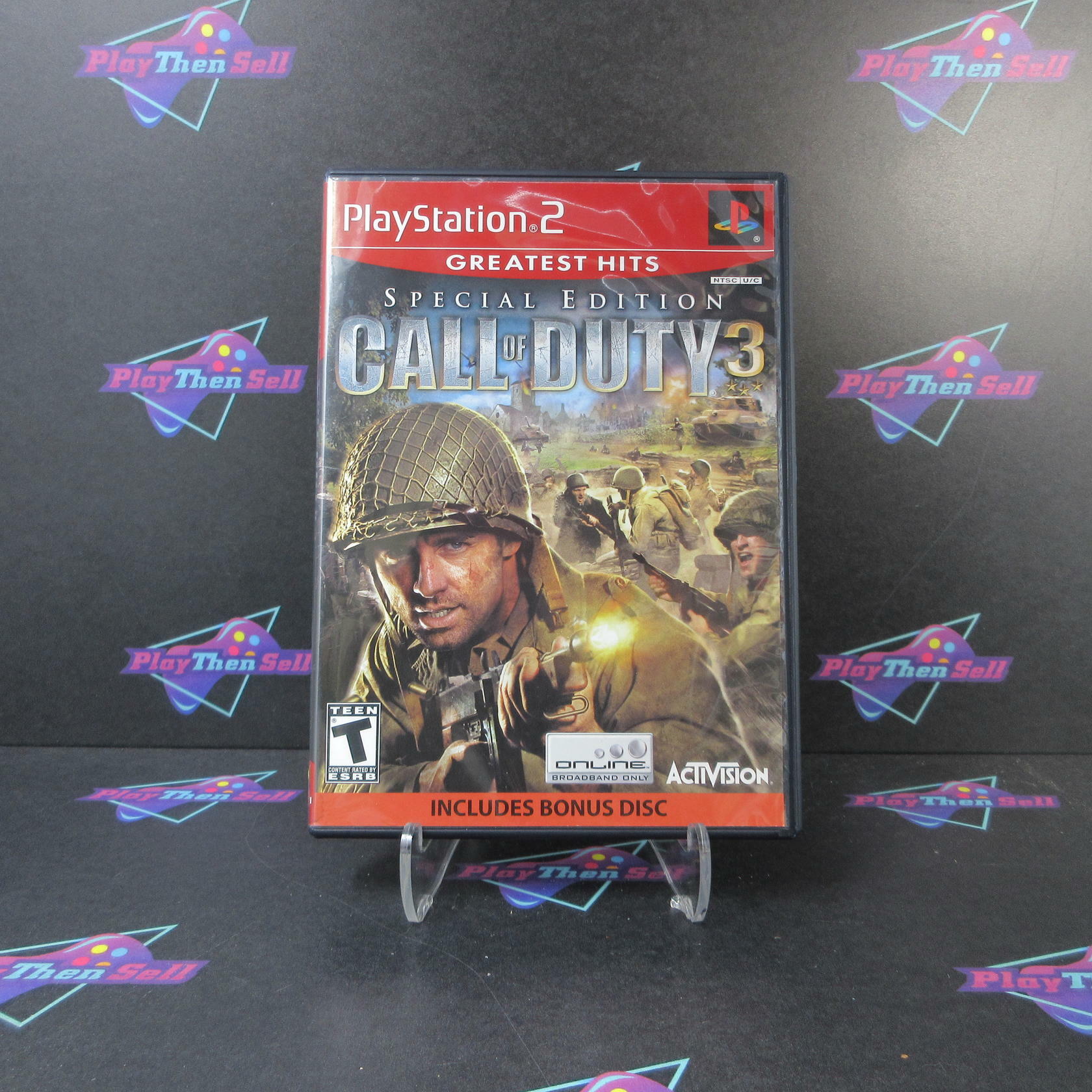 Call of Duty 3 Special Edition GH PS2 PlayStation 2 AD + Bonus Disc Complete CIB - Good