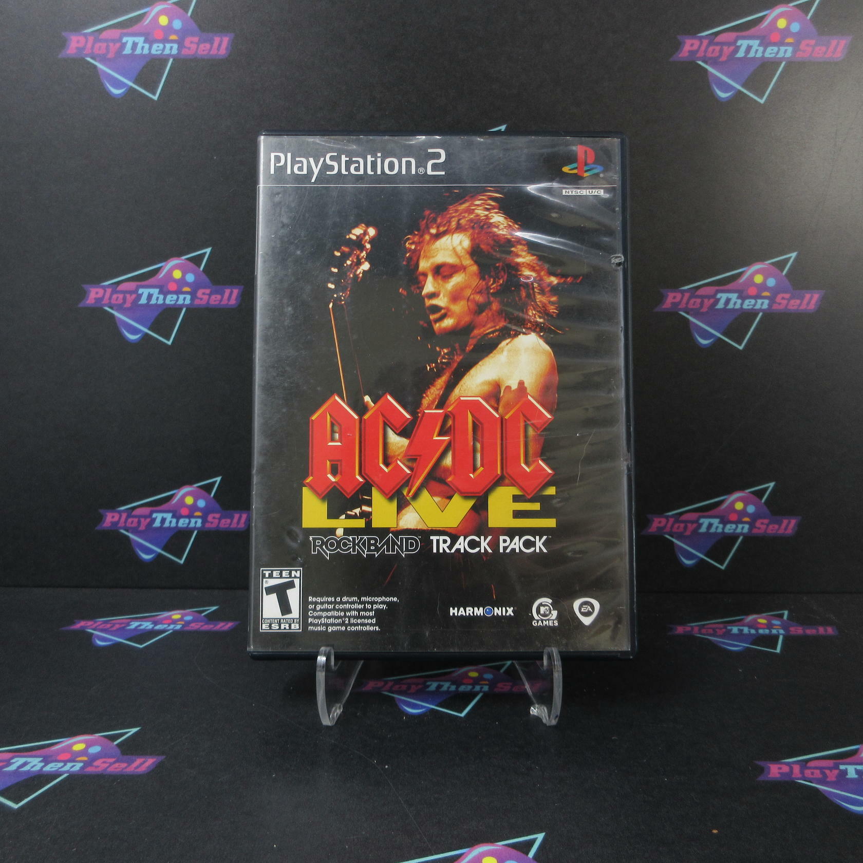 ACDC Live Rock Band Track Pack PS2 Playstation 2 AD Complete CIB - Good
