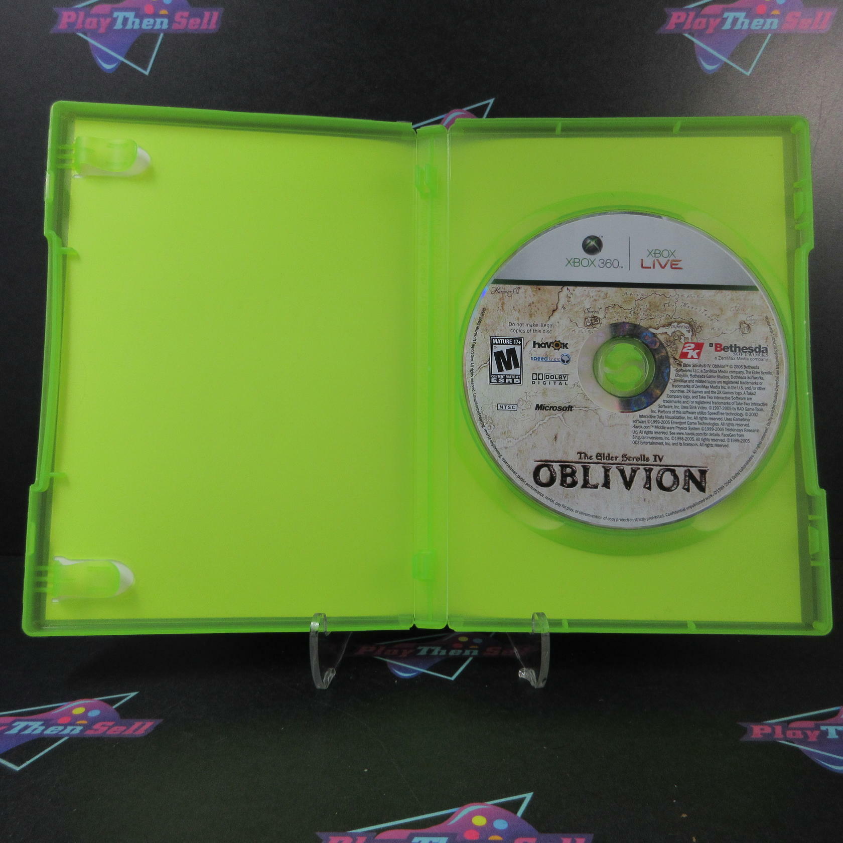 Elder Scrolls IV Oblivion Xbox 360 + Map / Reg Card - Very Good