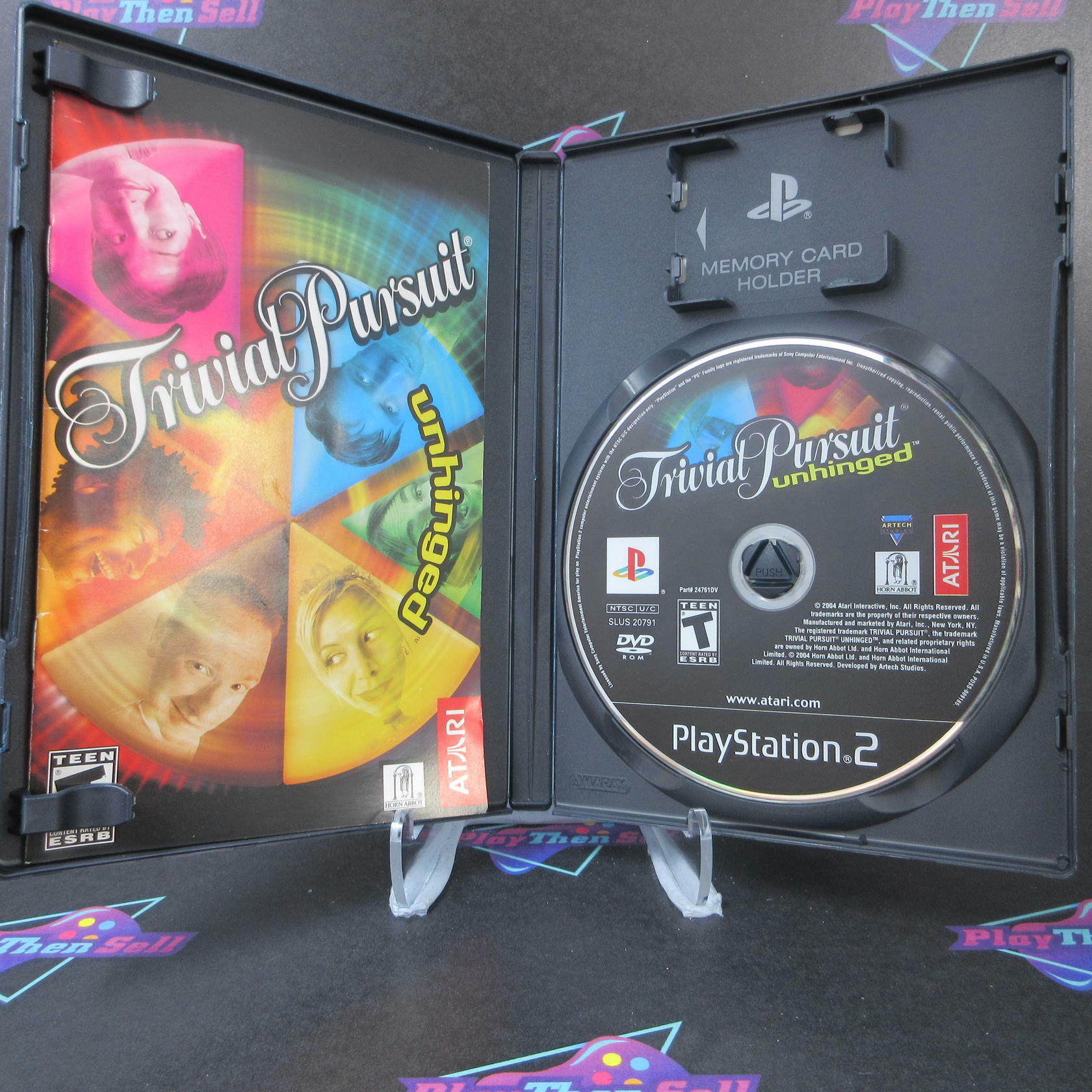 Trivial Pursuit Unhinged PS2 PlayStation 2 AD Complete CIB - Good