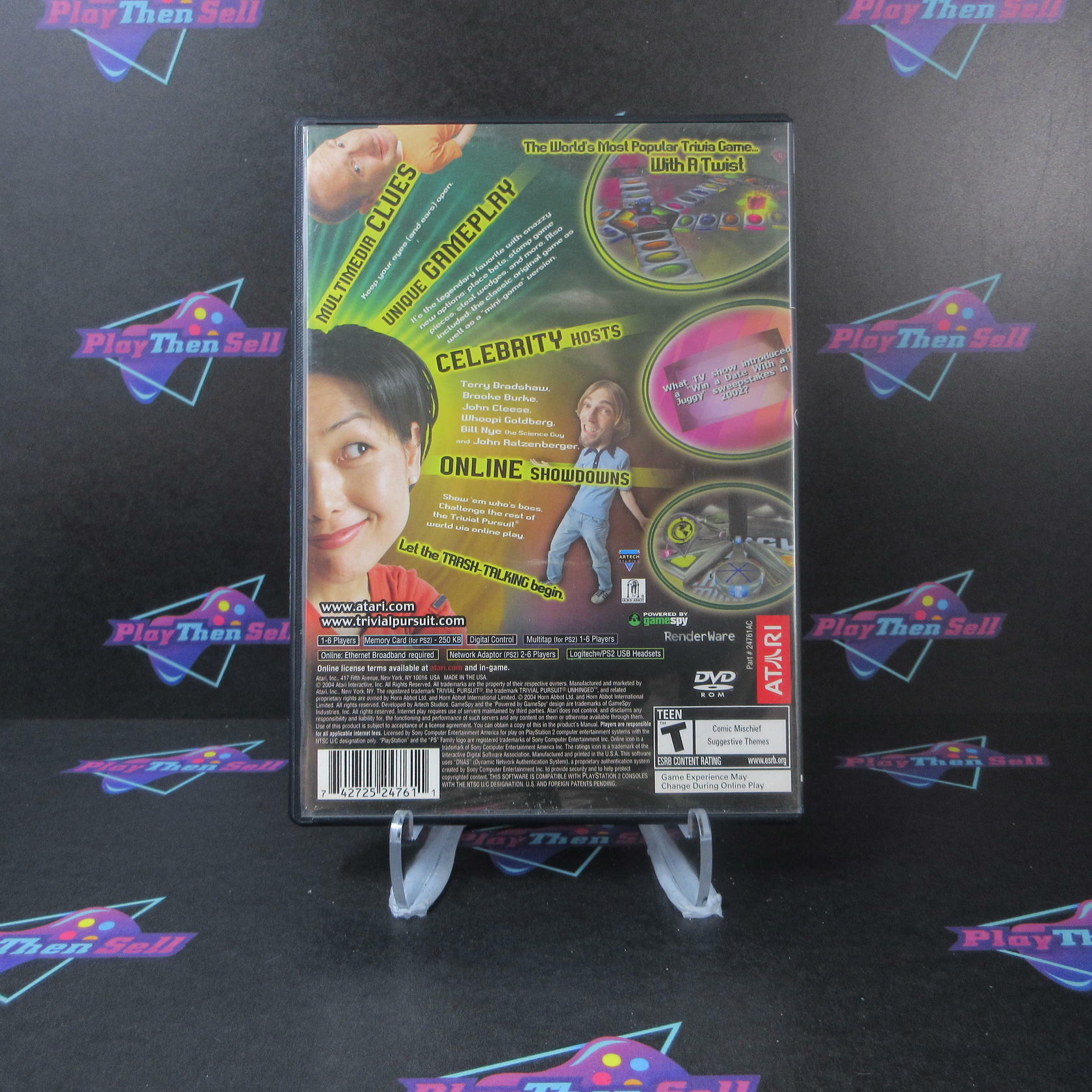 Trivial Pursuit Unhinged PS2 PlayStation 2 AD Complete CIB - Good