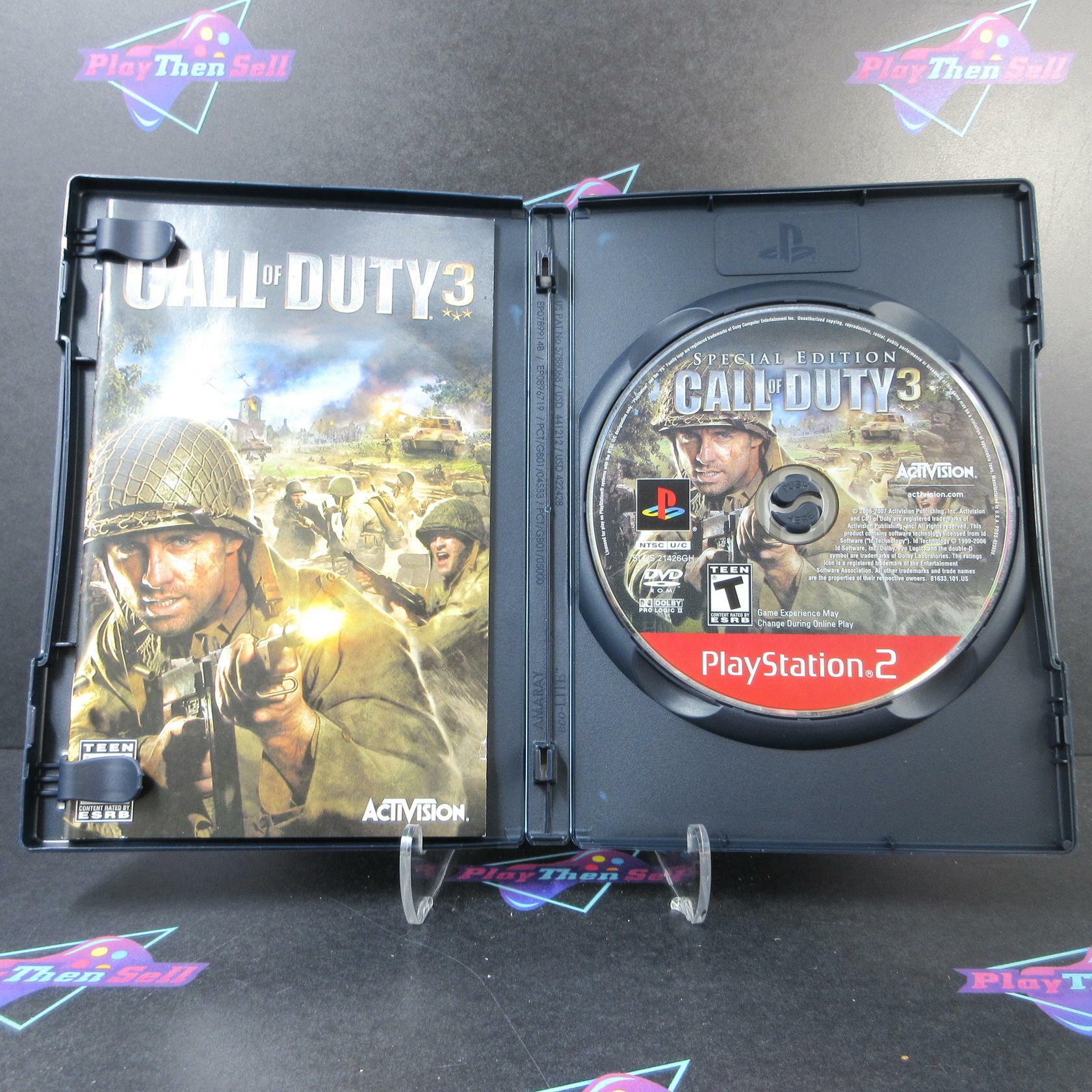 Call of Duty 3 Special Edition GH PS2 PlayStation 2 AD + Bonus Disc Complete CIB - Good