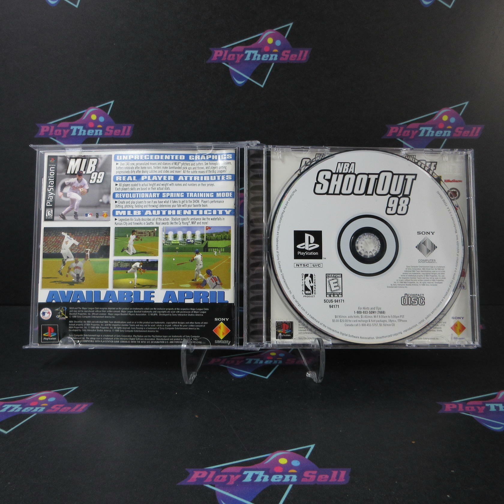 NBA ShootOut 98 PS1 PlaySation 1 MD Complete CIB - Very Good