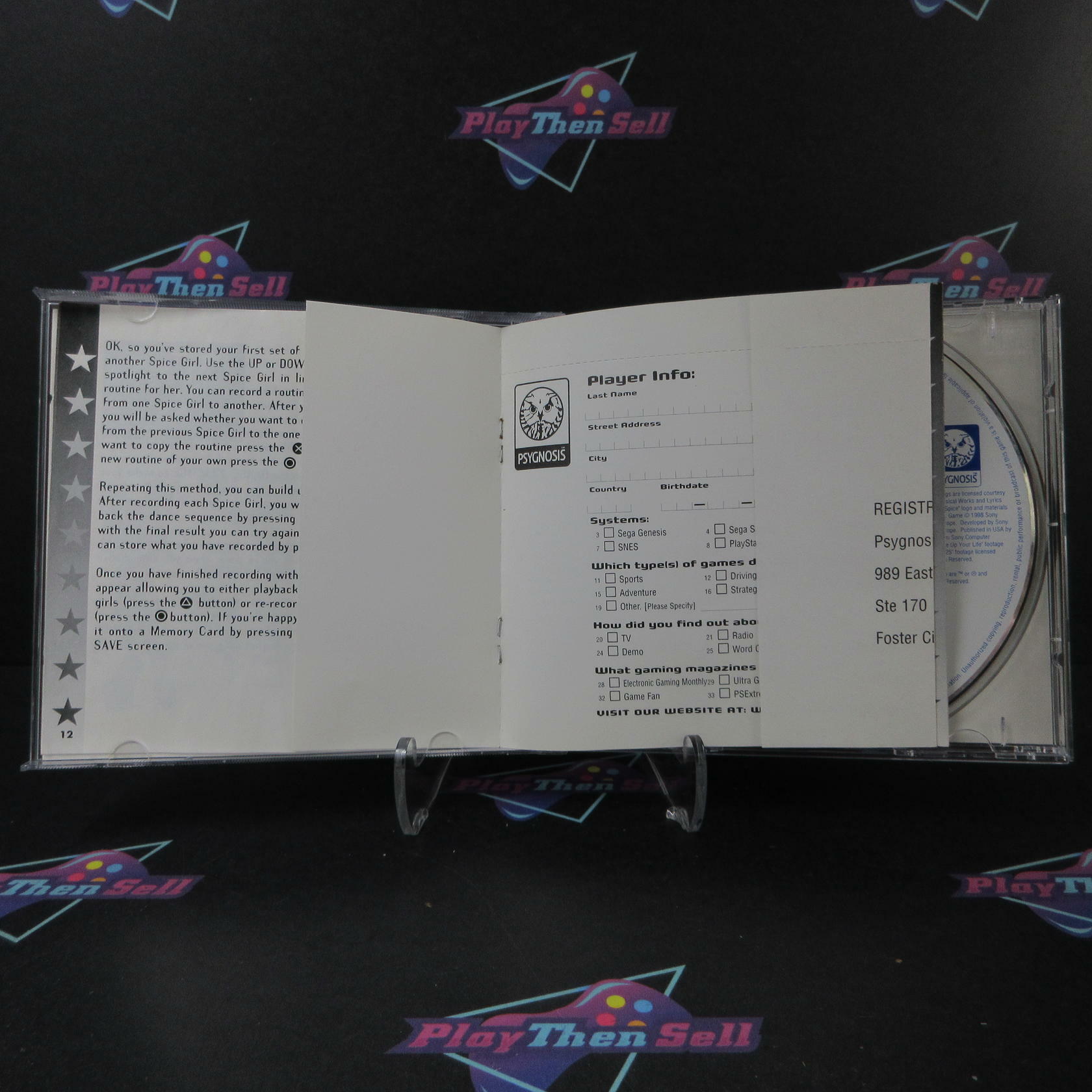 Spice World + Reg Card PS1 PlayStation 1 MD Complete CIB - Very Good