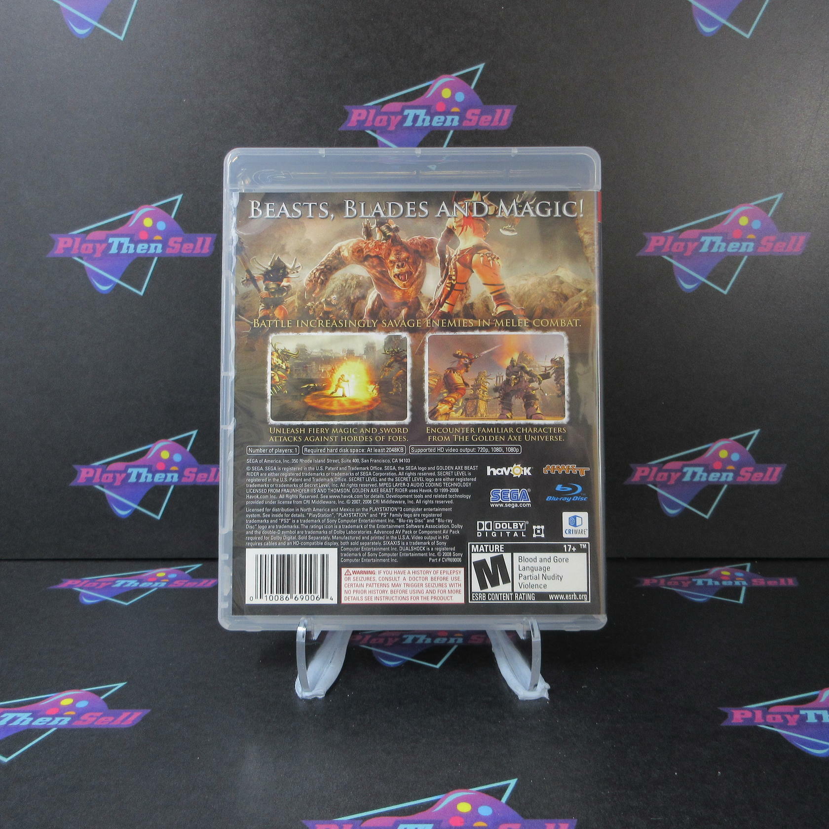 Golden Axe Beast Rider PS3 Playstation 3 - Like New