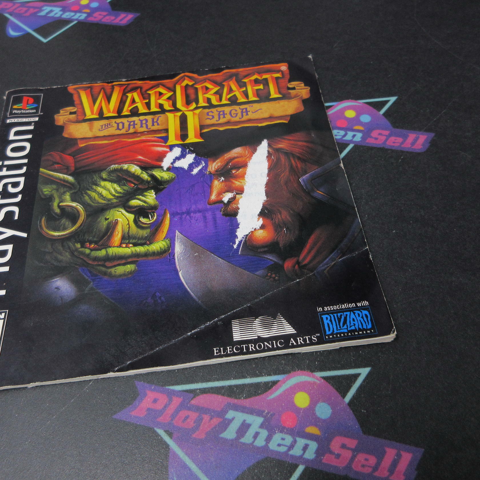 Warcraft II The Dark Saga PS1 PlayStation 1 MD Complete CIB - Very Good