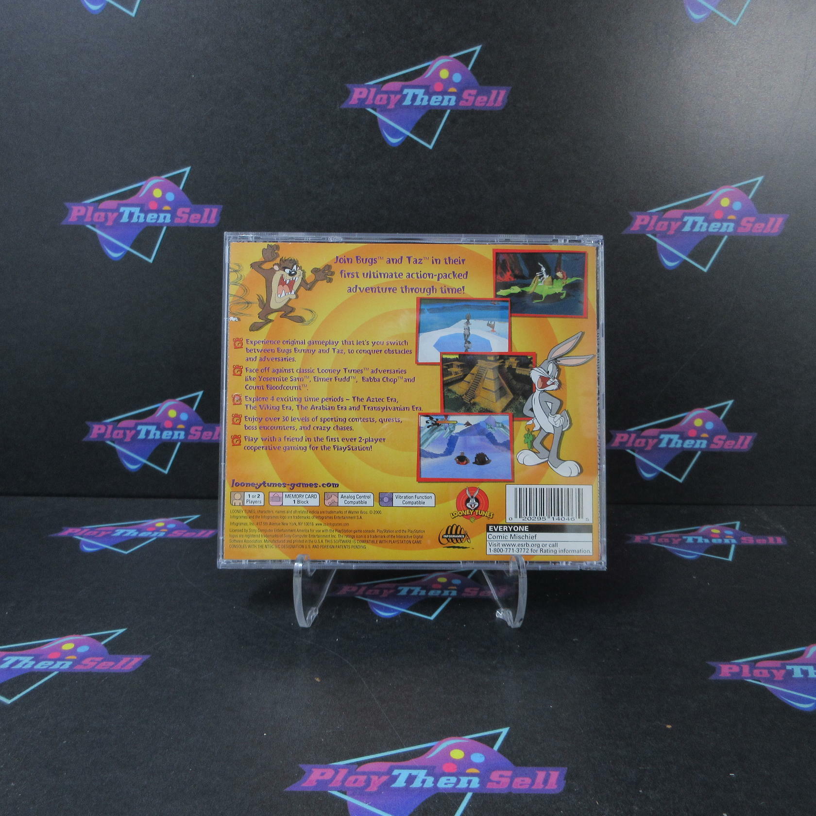 Bugs & Taz Time Busters PS1 PlayStation 1 MD Complete CIB - Very Good