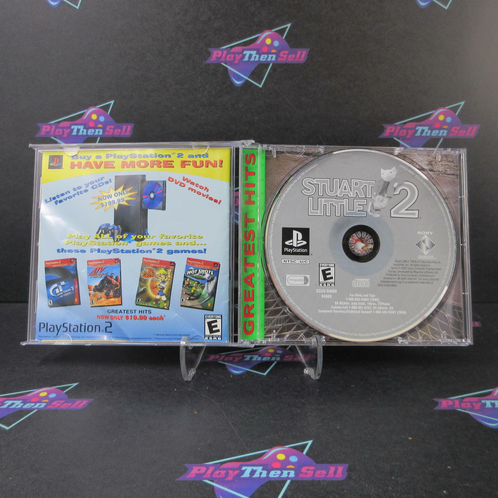 Stuart Little 2 GH PS1 PlayStation 1 MD Complete CIB - Very Good