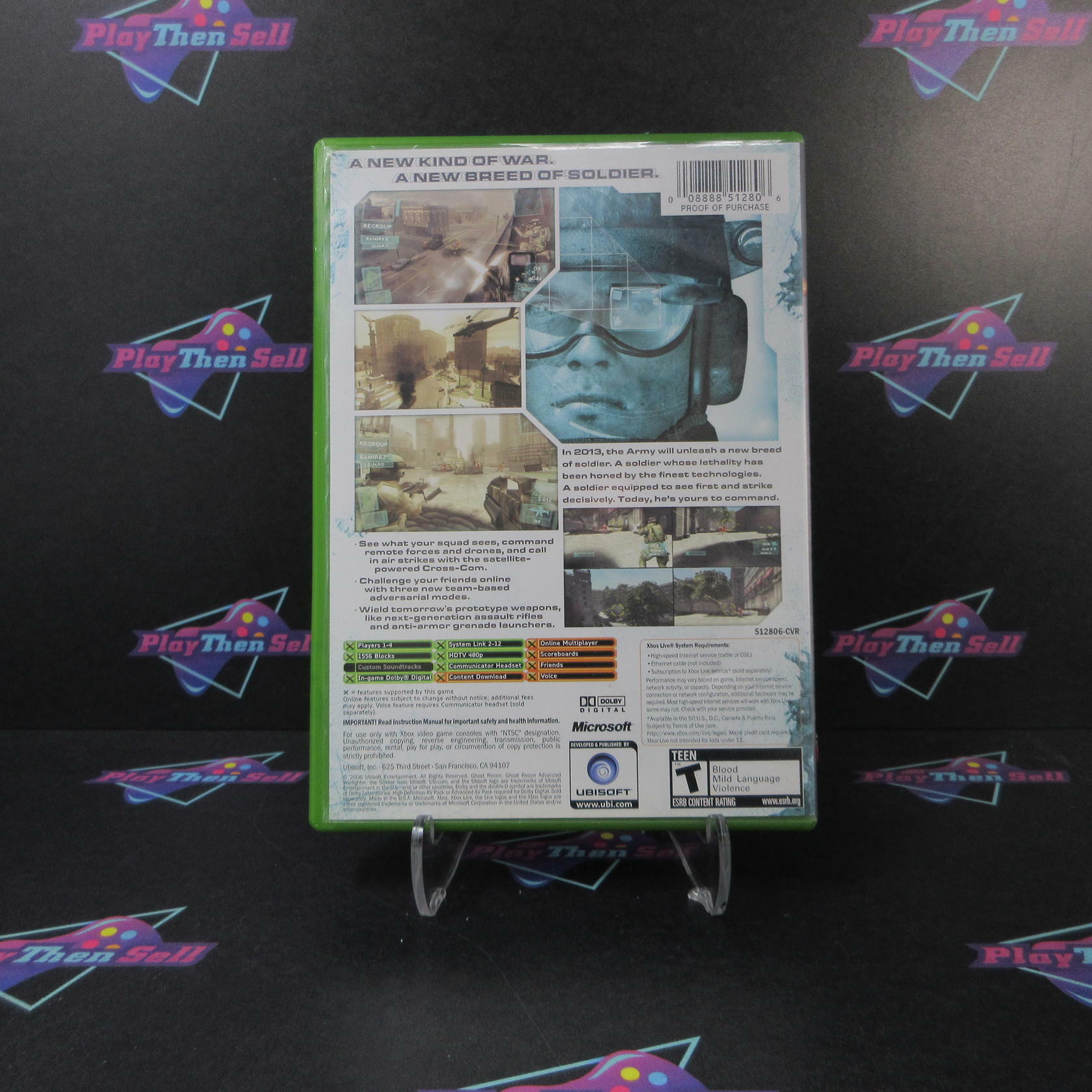 Tom Clancy's Ghost Recon Advanced Warfighter Xbox AD/DD Complete CIB - Very Good