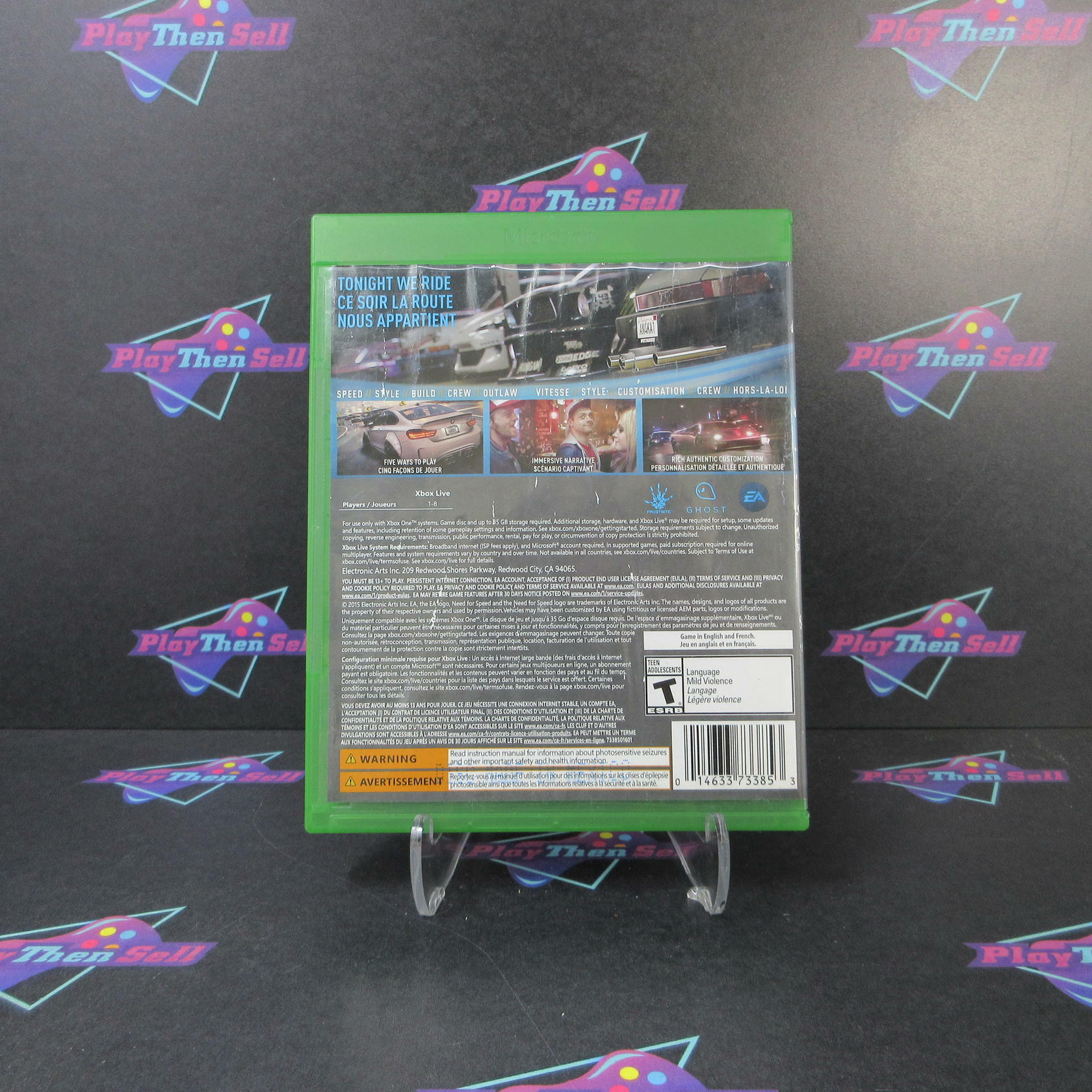 Need for Speed Xbox One AD Complete CIB - Very Good