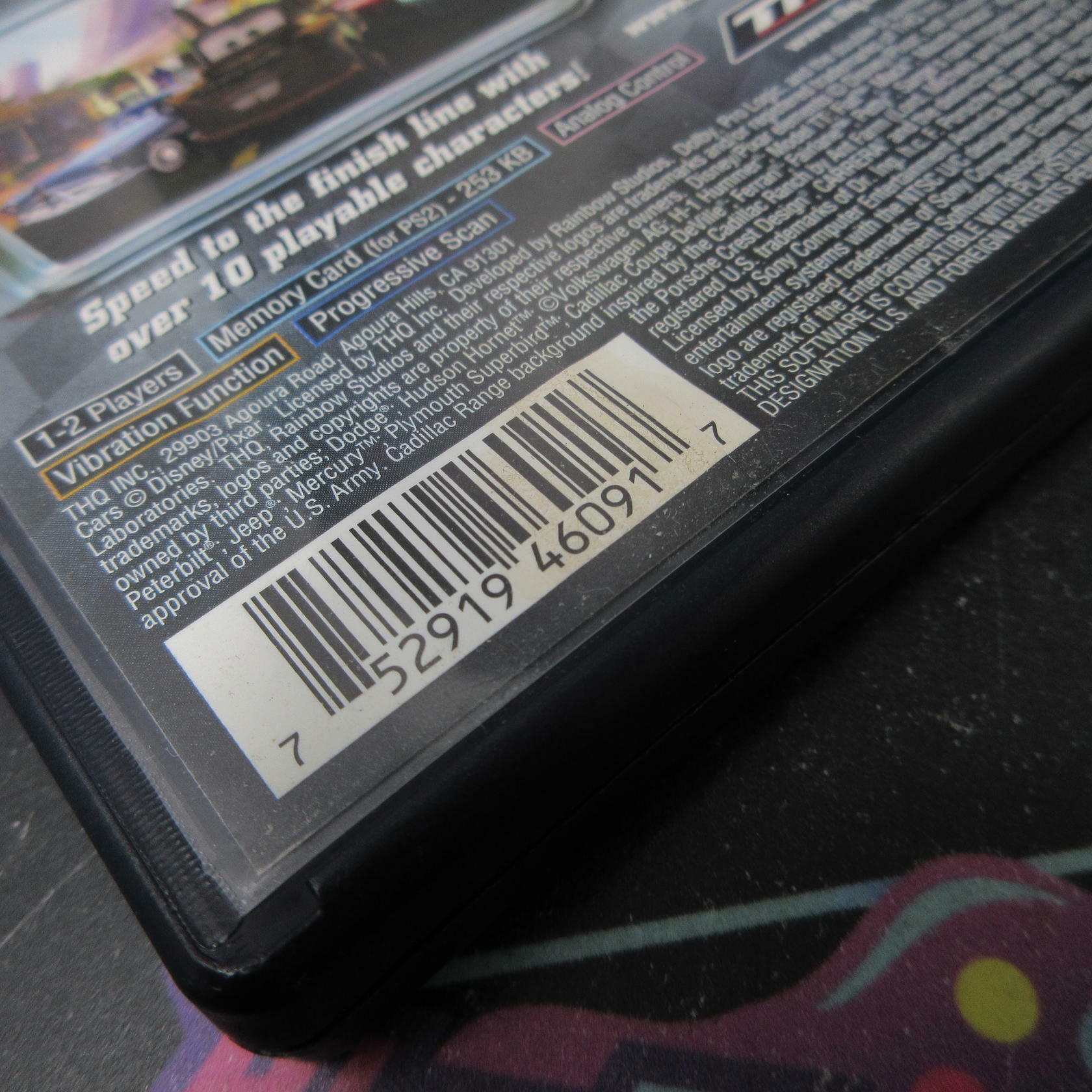 Cars PS2 PlayStation 2 AD/NM - Very Good