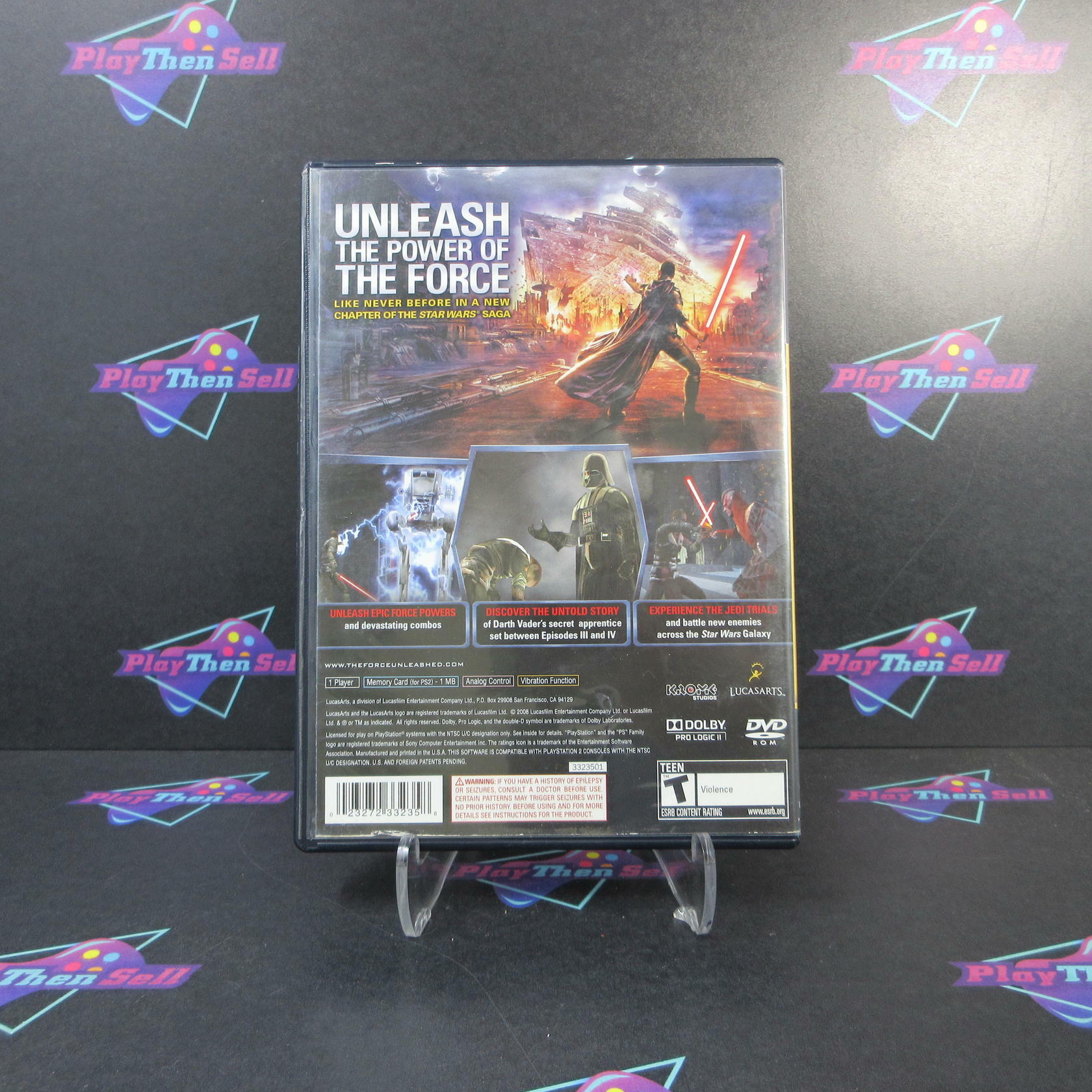 Star Wars The Force Unleashed PS2 PlayStation 2 AD/DD Complete CIB - Very Good