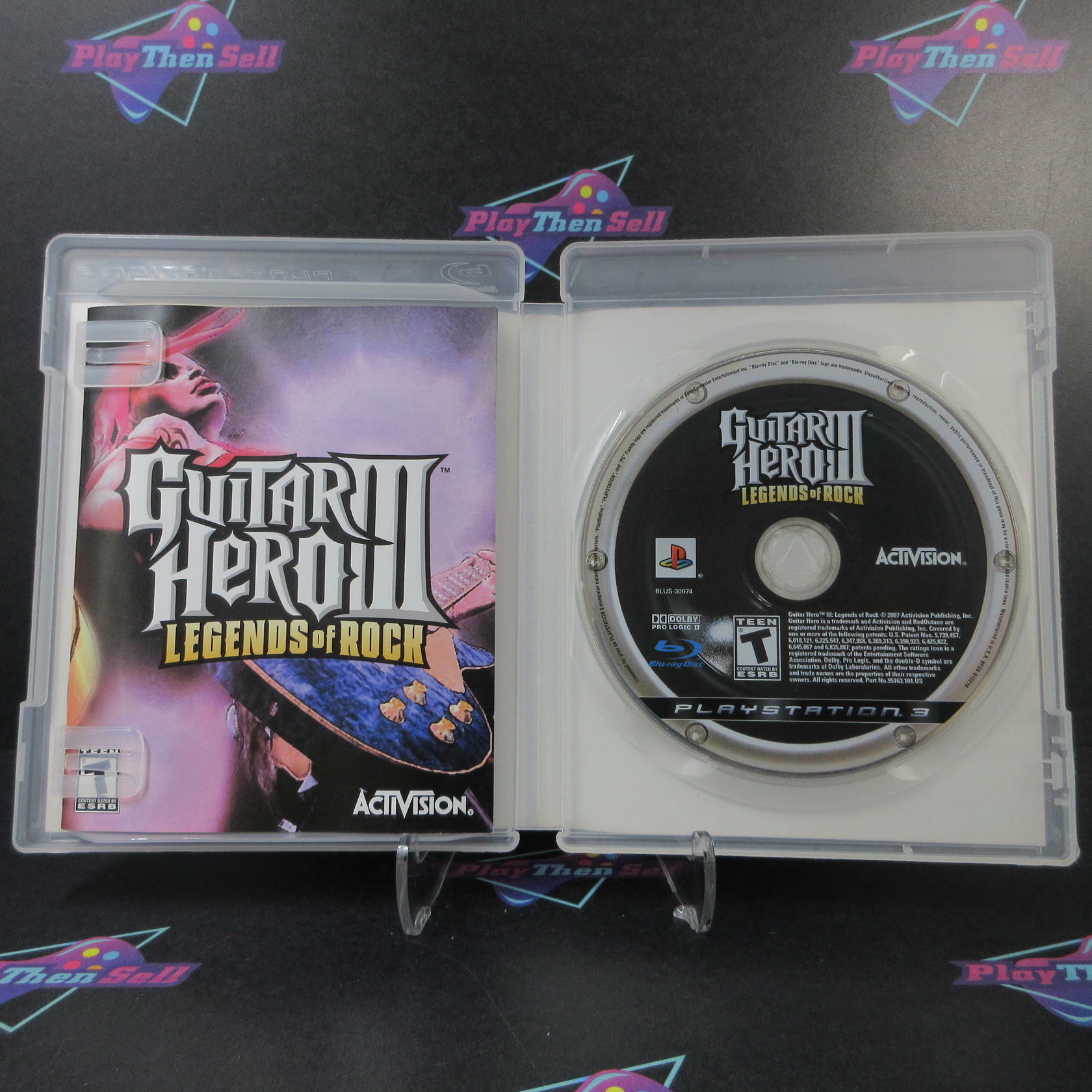 Guitar Hero III Legends of Rock PS3 PlayStation 3 AD Complete CIB - Very Good