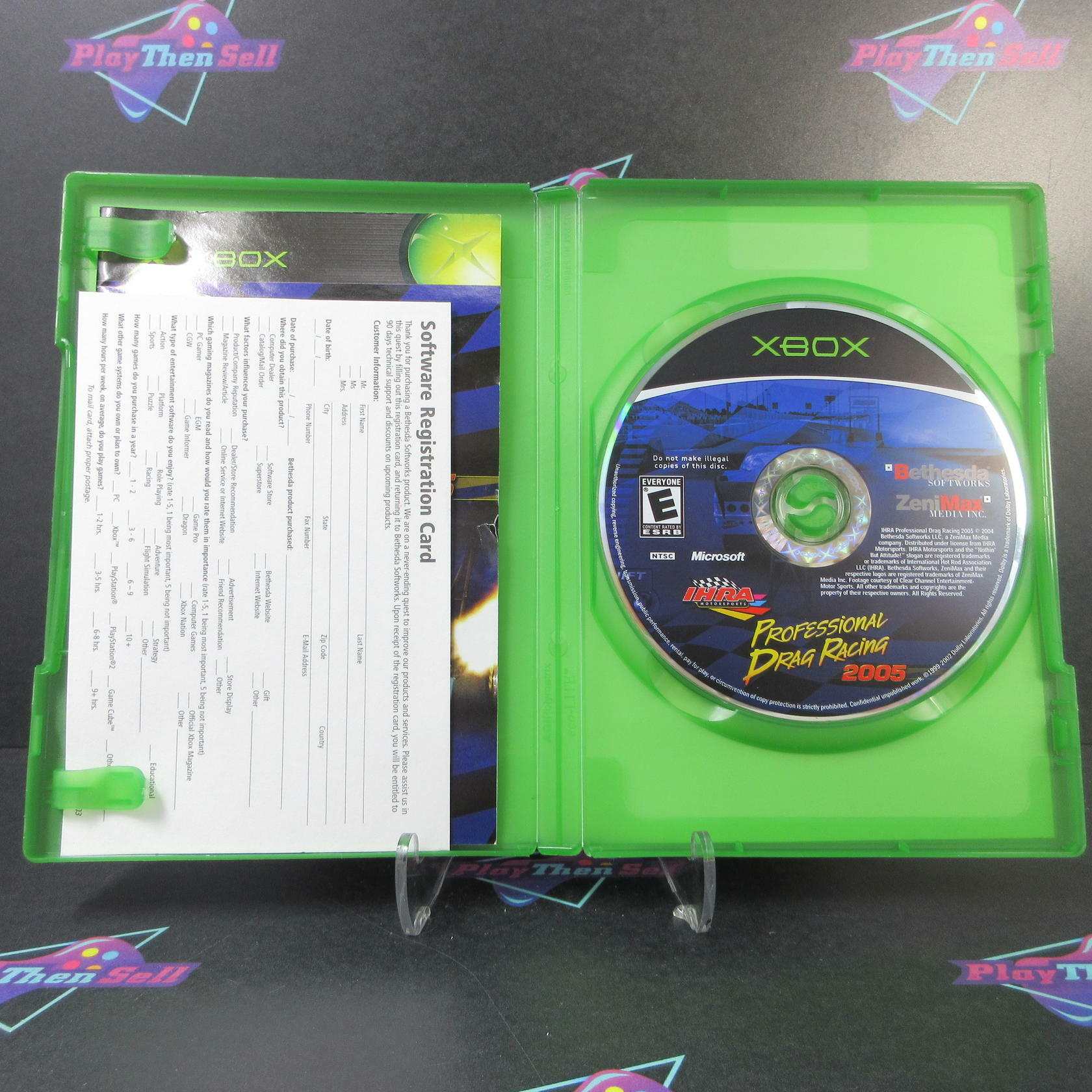 IHRA Professional Drag Racing 2005 Xbox MD + Reg Card Complete CIB - Very Good