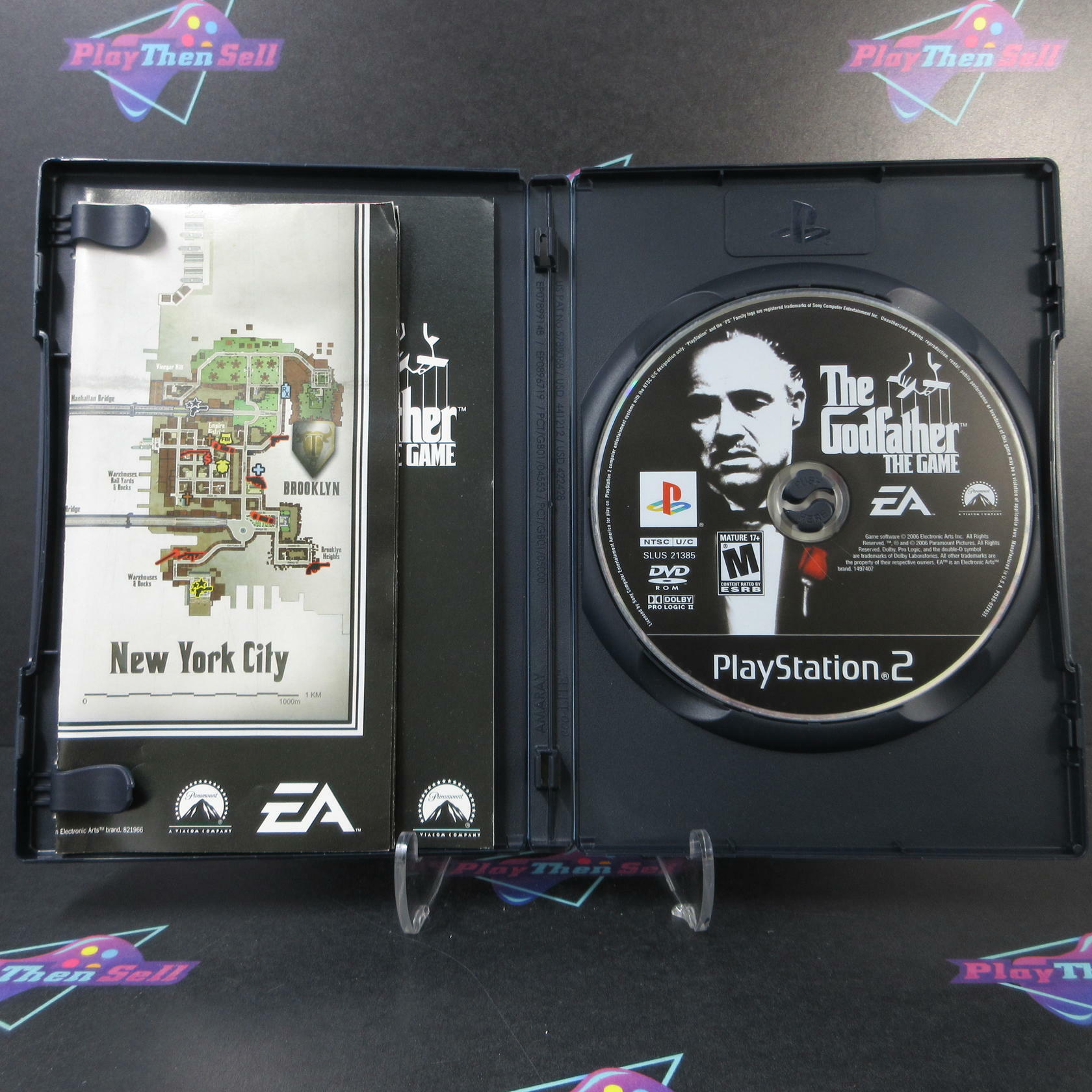Godfather PS2 PlayStation 2 AD + Map Complete CIB - Very Good