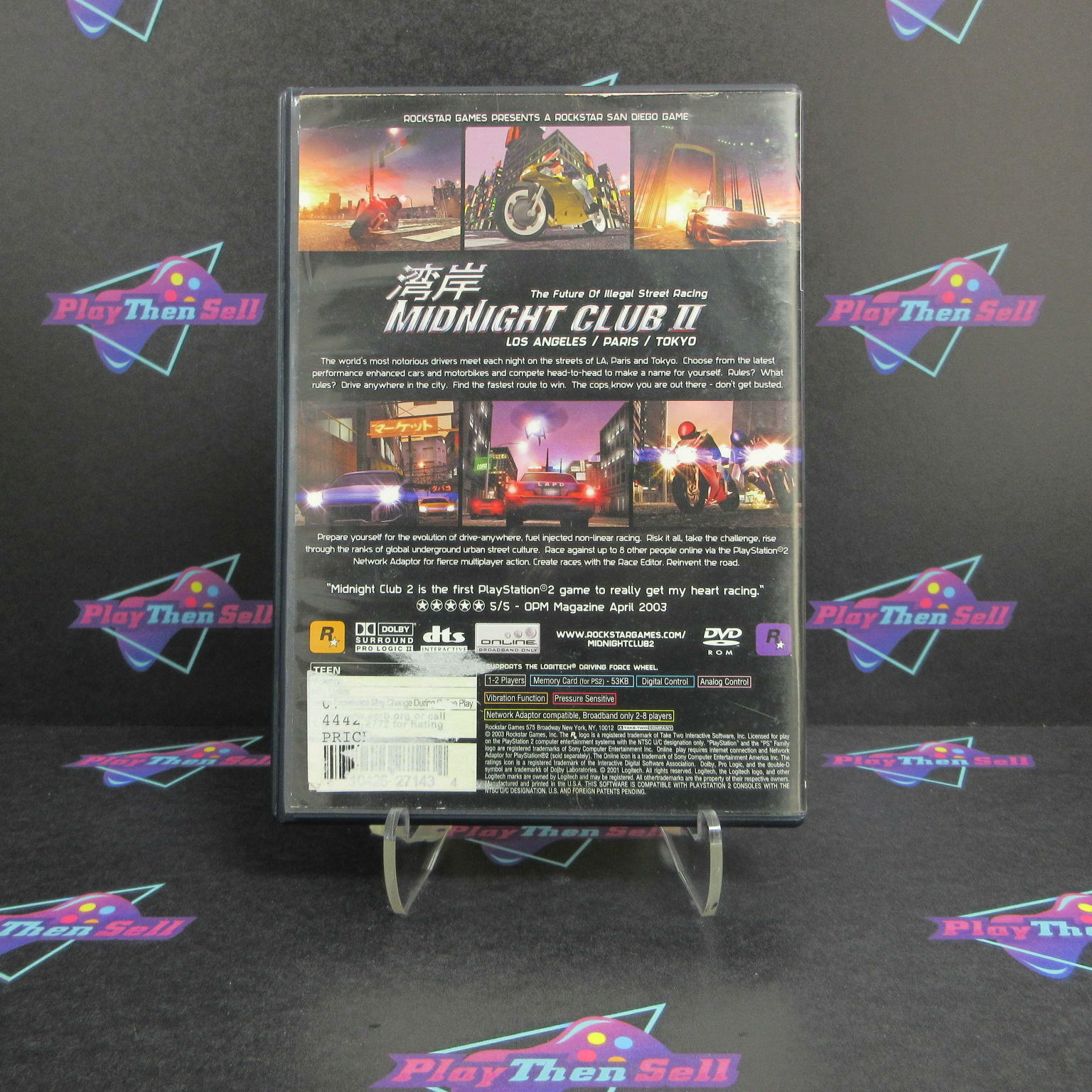 Midnight Club 2 II PS2 PlayStation 2 AD/NM - Very Good