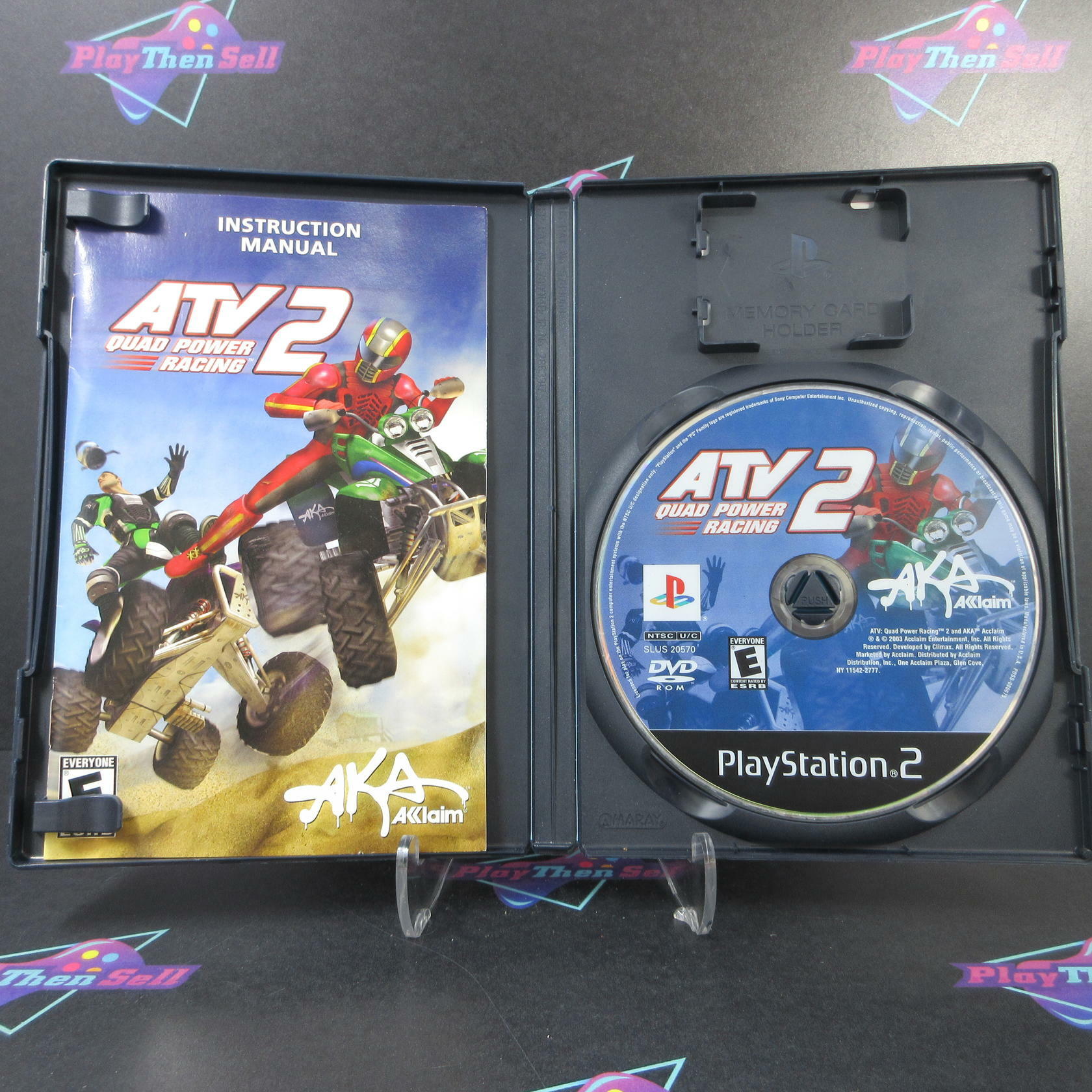 ATV 2 Quad Power Racing + Reg Card PS2 PlayStation 2 AD Complete CIB - Very Good