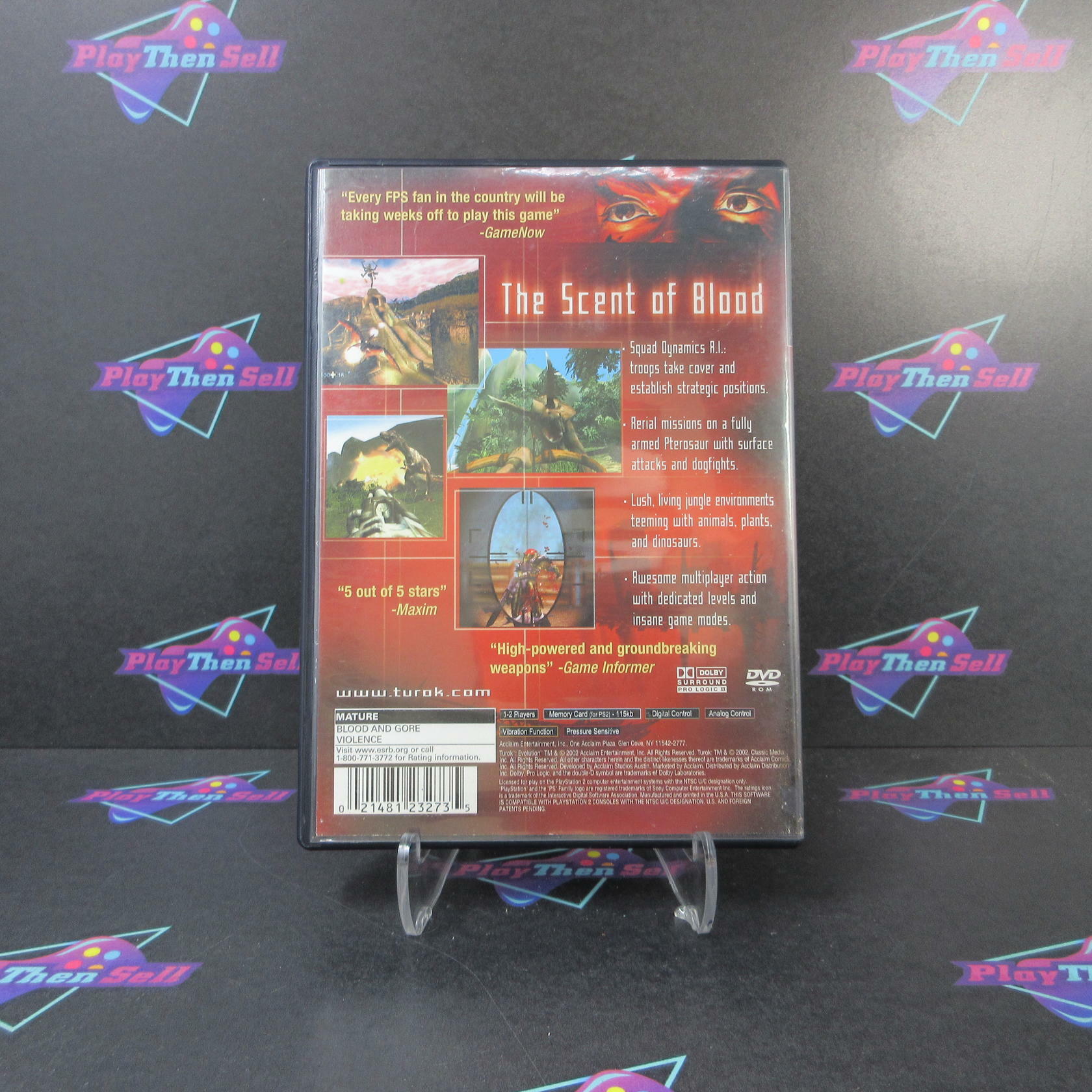 Turok Evolution PS2 PlayStation 2 AD + Reg Card Complete CIB - Very Good