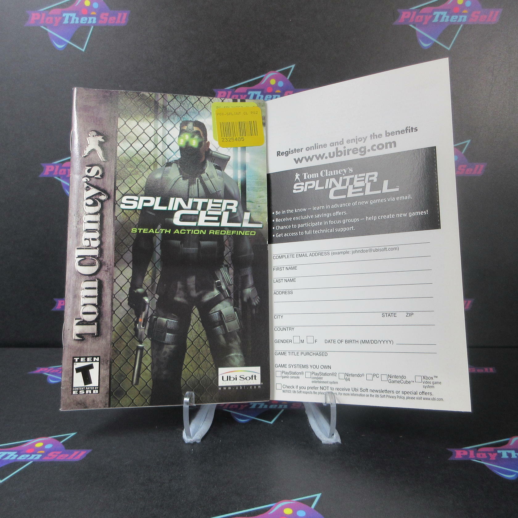 Tom Clancy's Splinter Cell + Reg PS2 PlayStation 2 MD Complete CIB - Very Good