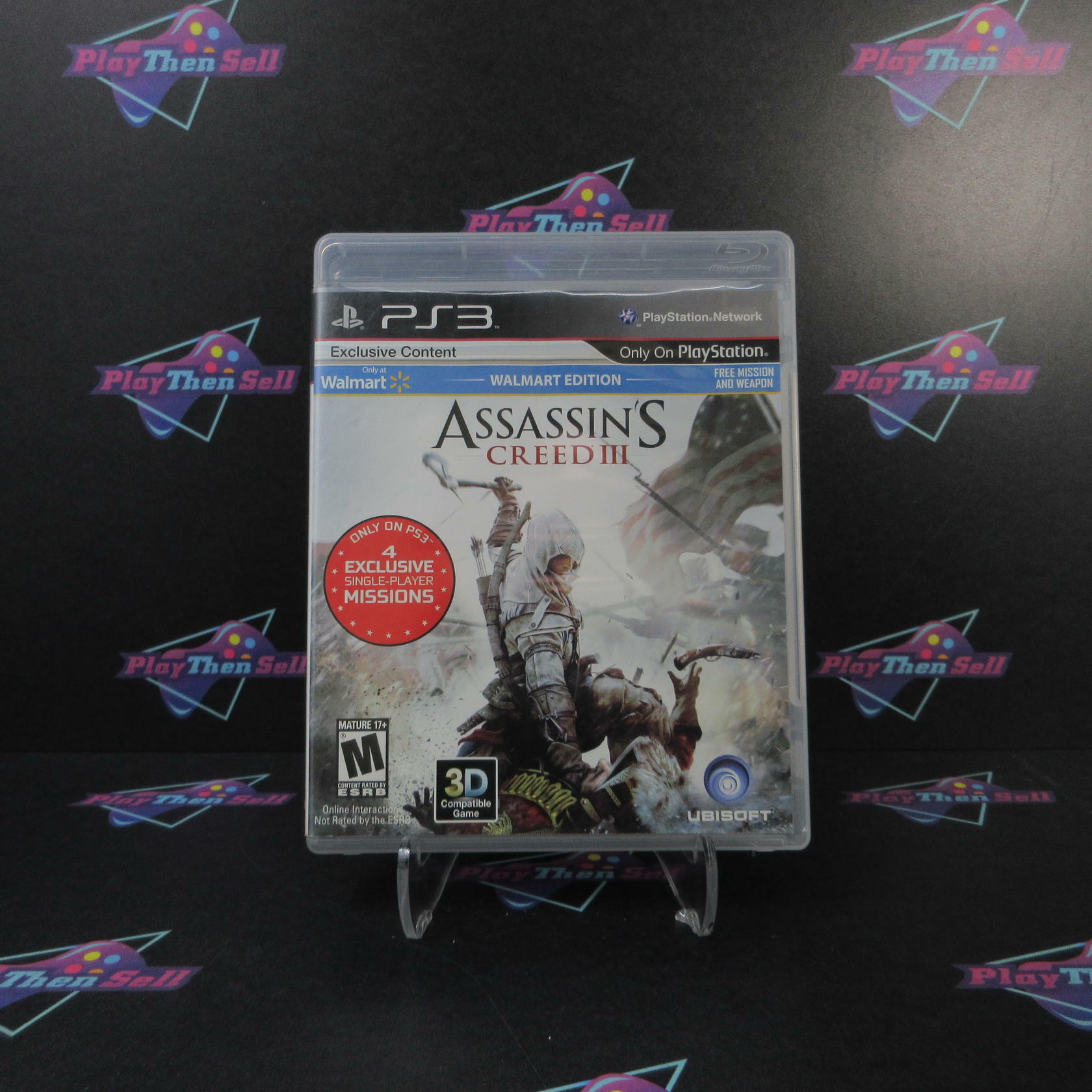Assassin's Creed III Walmart Edition PS3 PlayStation 3 AD Complete CIB - Very Good
