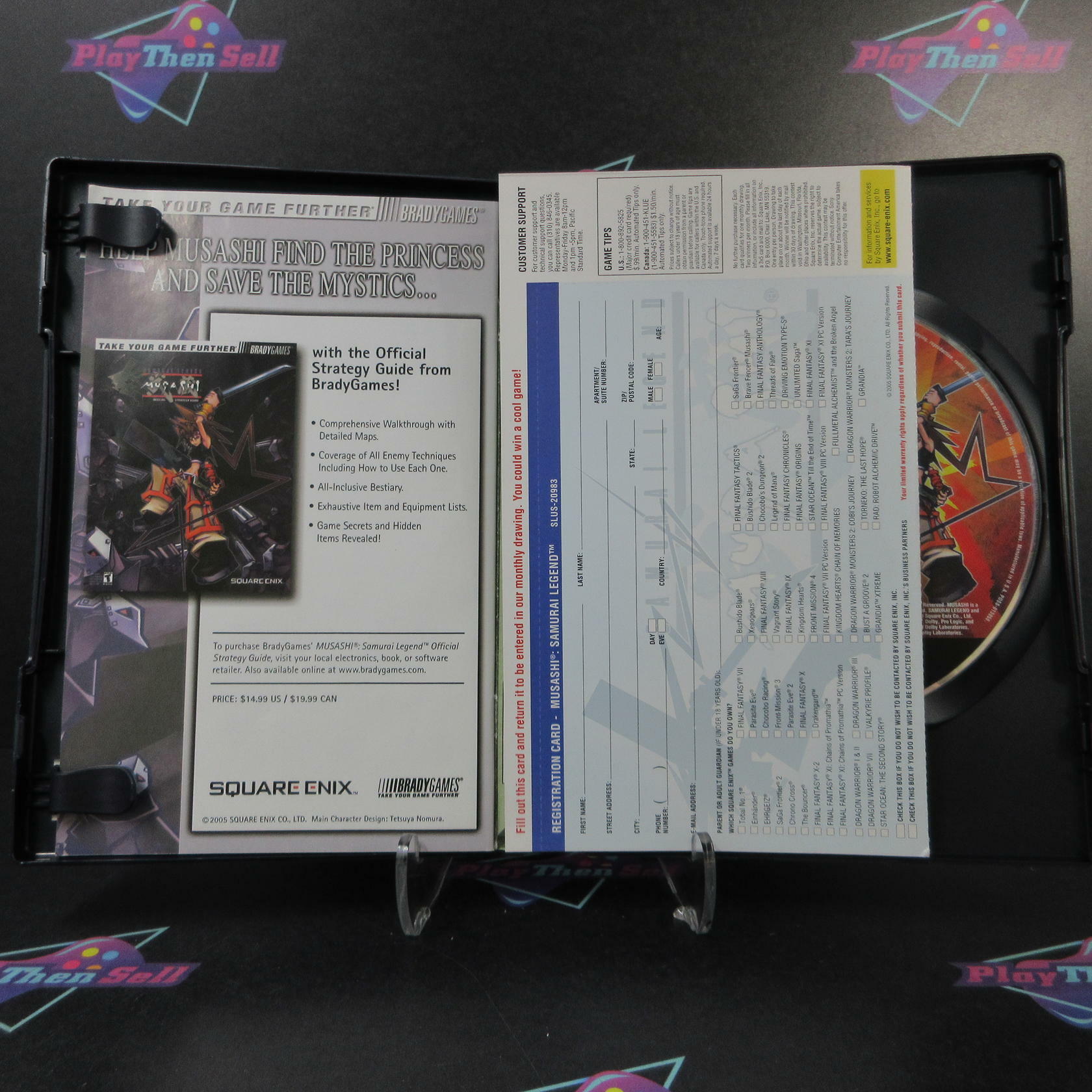 Musashi Samurai Legend PS2 PlayStation 2 AD + Reg Card Complete CIB - Very Good