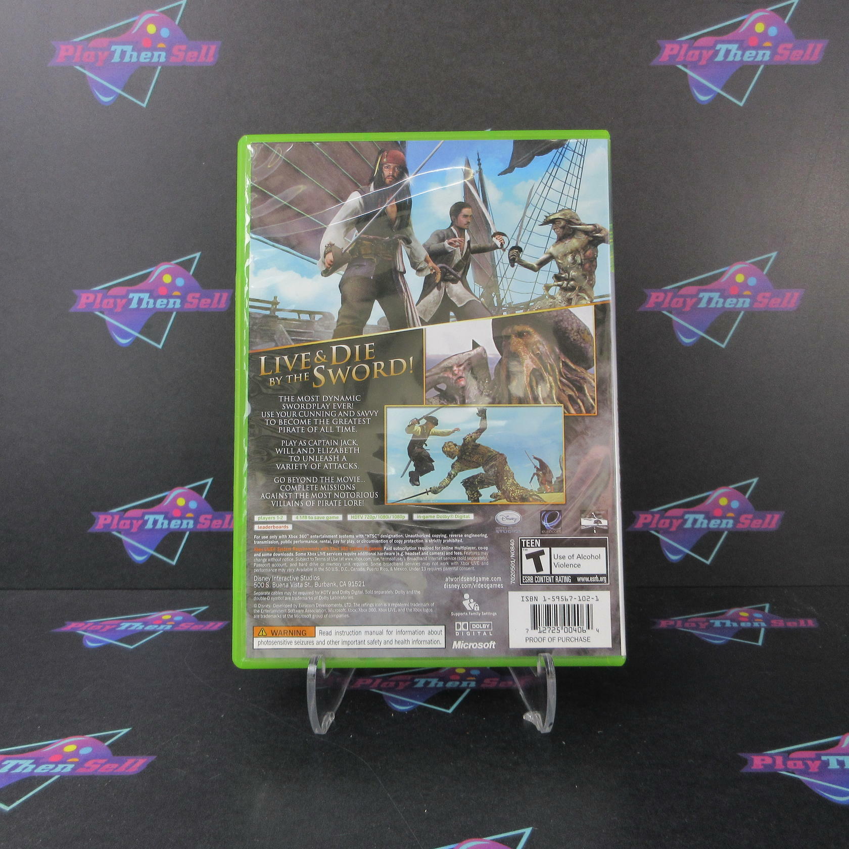 Pirates Of The Caribbean At Worlds End Xbox 360 AD/NM + Reg Card - Very Good