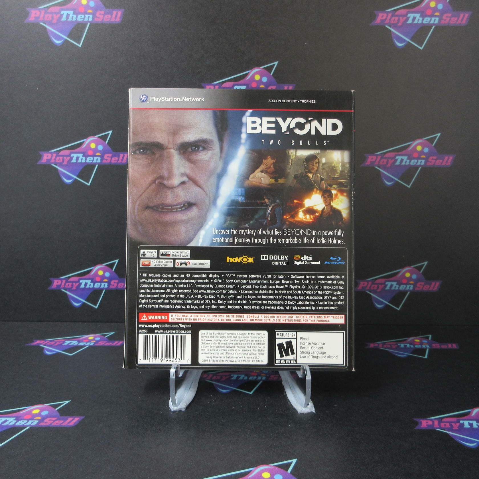 Beyond Two Souls SteelBook PS3 PlayStation 3 + Sleeve - Like New