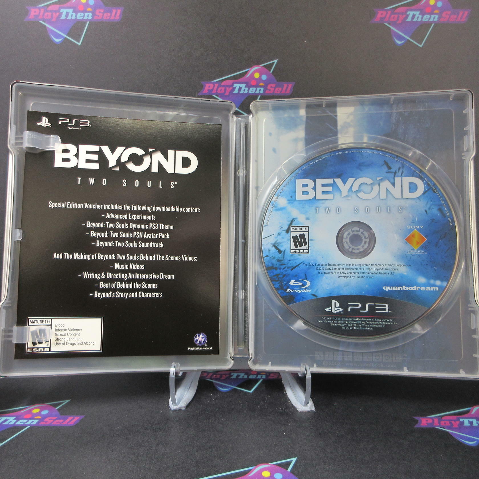 Beyond Two Souls SteelBook PS3 PlayStation 3 + Sleeve - Like New