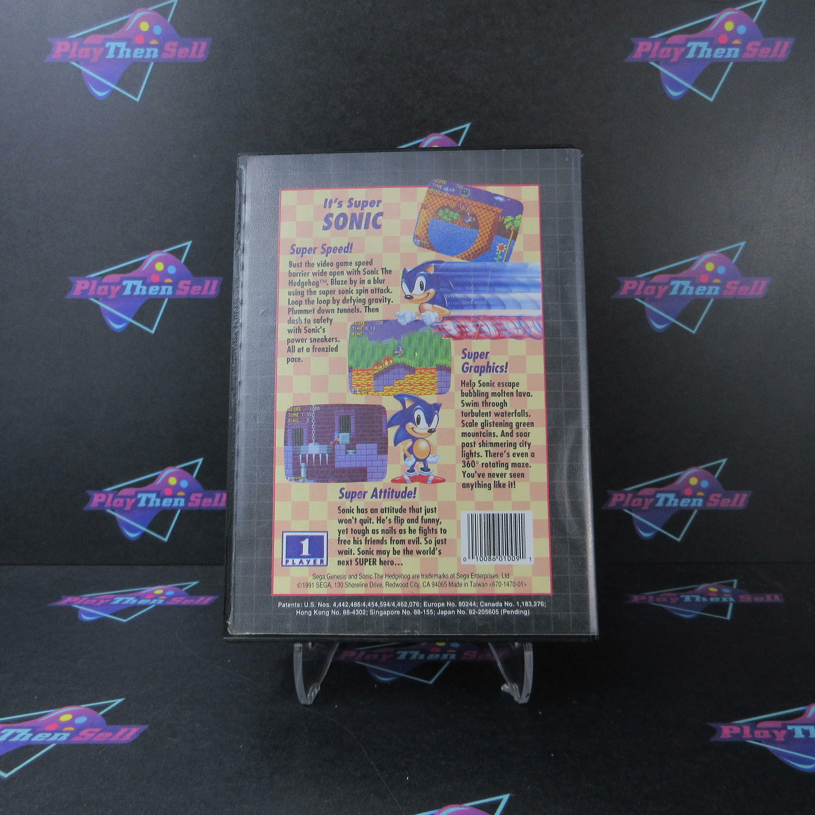 Sonic the Hedgehog Not For Resale Art Sega Genesis - Like New