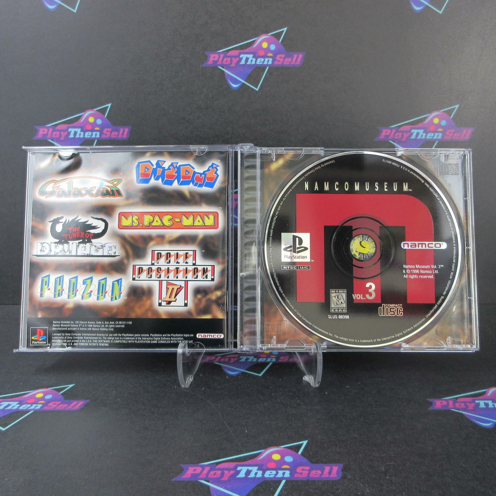 Namco Museum Vol. 3 PS1 PlayStation 1 Alternate Art + Reg Card - Like New