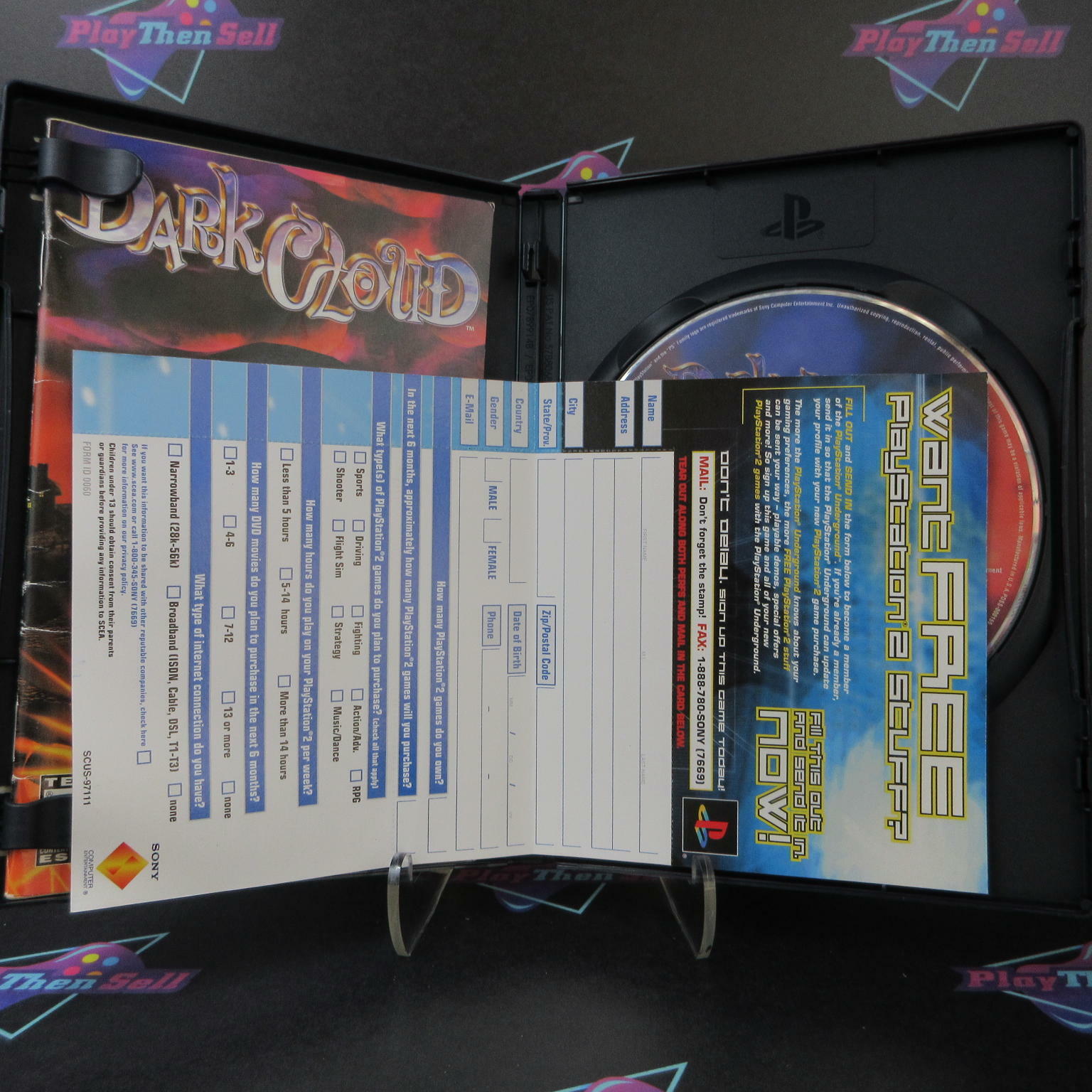 Dark Cloud PS2 PlayStation 2 + Reg Card - Like New