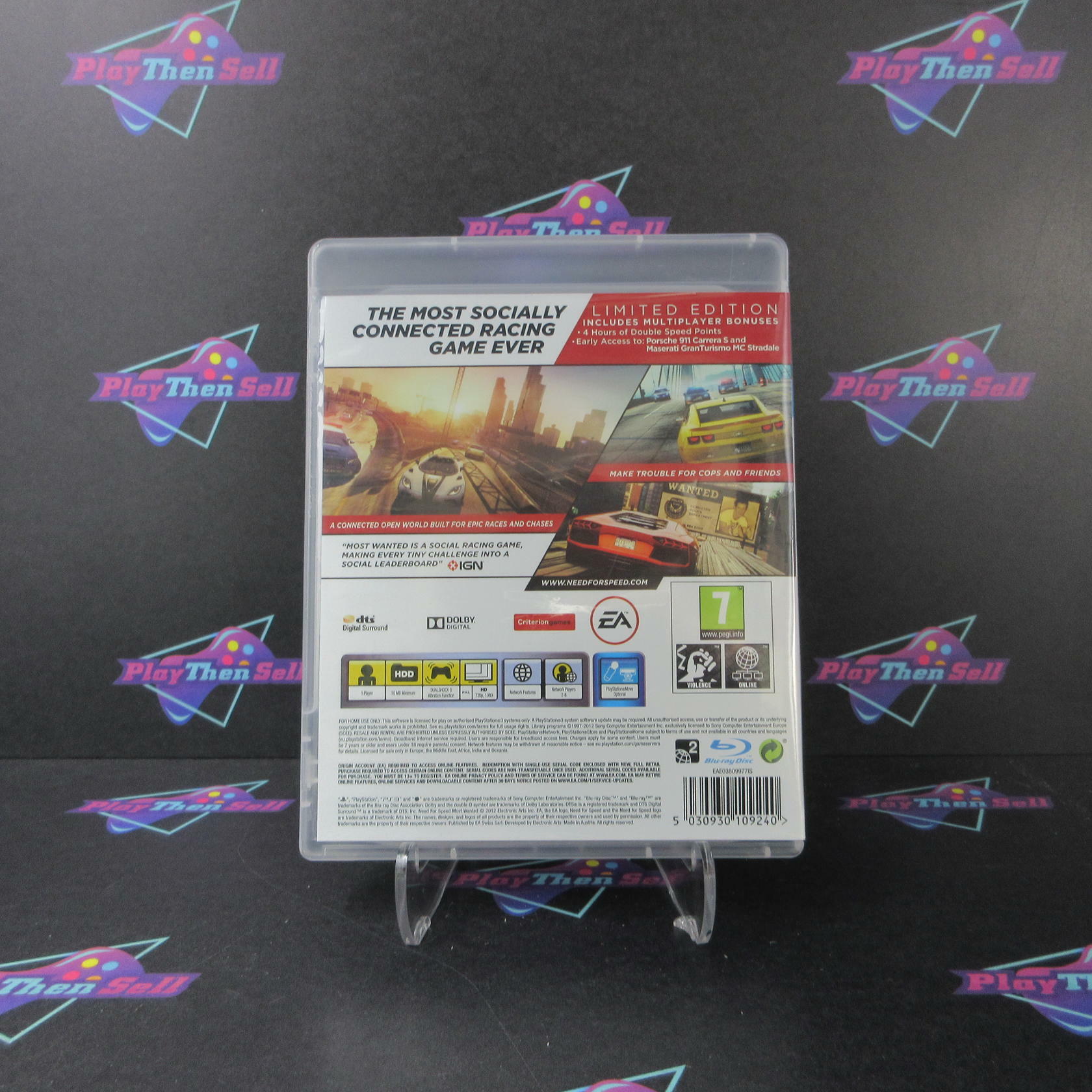 Need For Speed Most Wanted Limited Edition PS3 PlayStation 3 PAL - Like New
