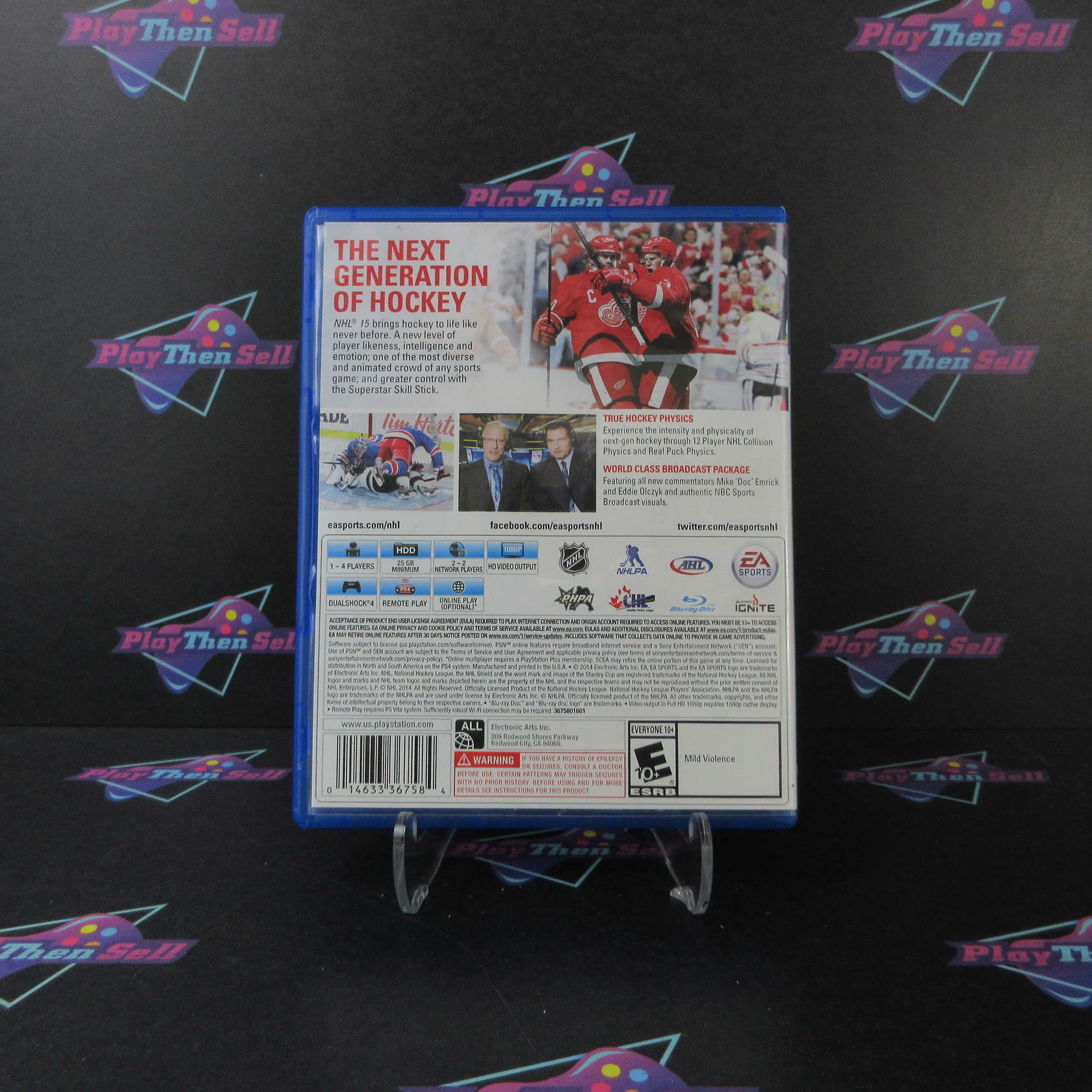 NHL 15 PS4 PlayStation 4 AD Complete CIB - Very Good