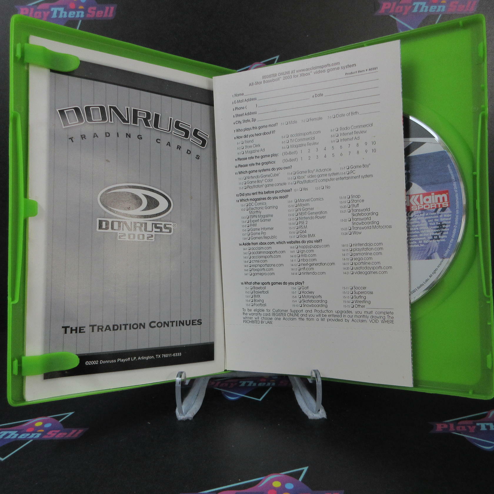 All Star Baseball 2003 - Xbox + Reg Card - Like New