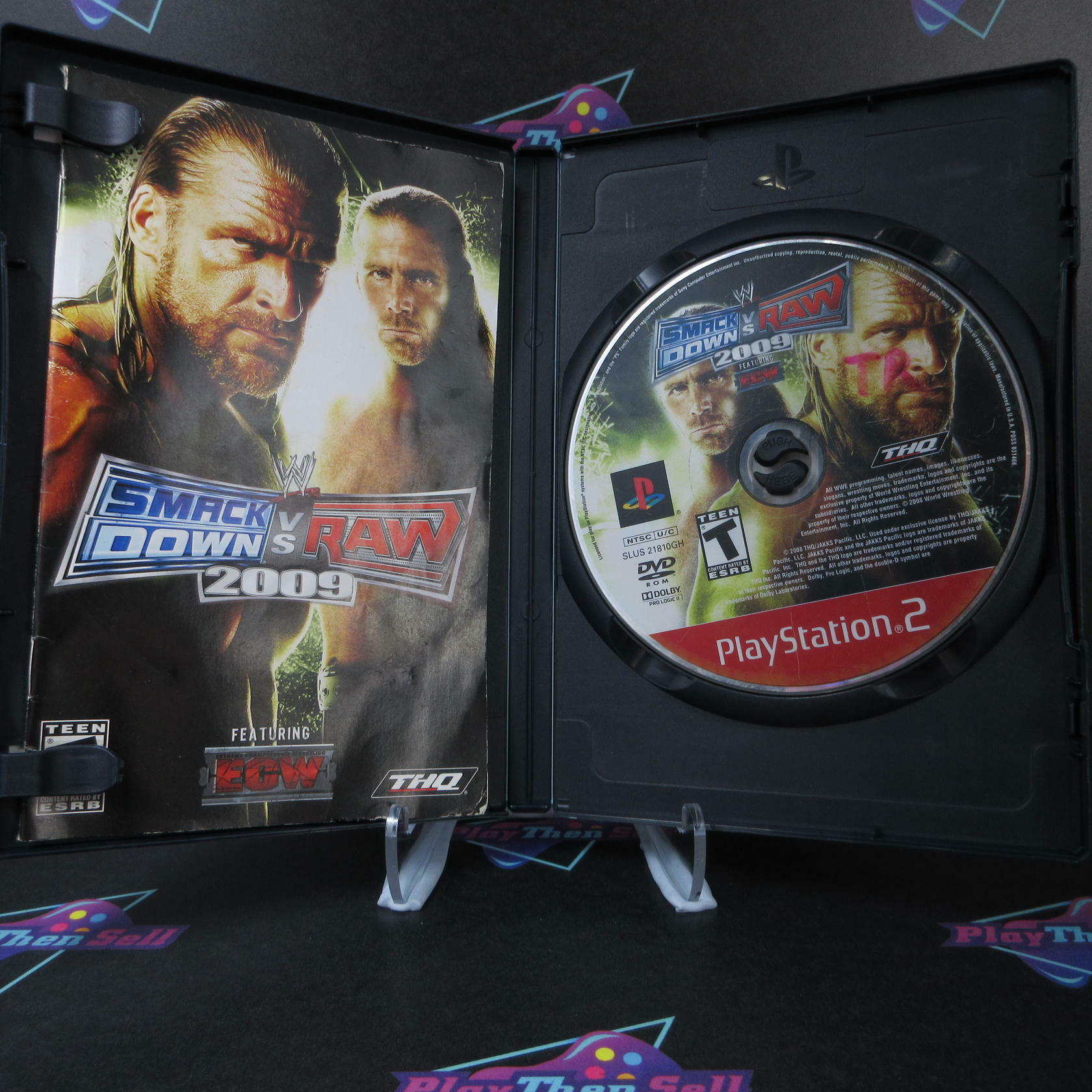 WWE SmackDown vs Raw 2009 Greatest Hits PS2 PlayStation 2 AD/DD Complete CIB - Very Good