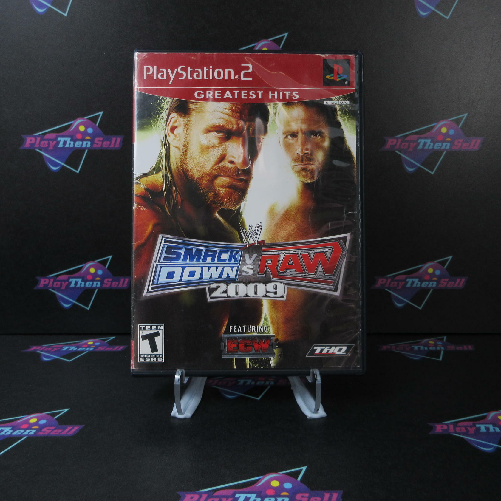 WWE SmackDown vs Raw 2009 Greatest Hits PS2 PlayStation 2 AD/DD Complete CIB - Very Good