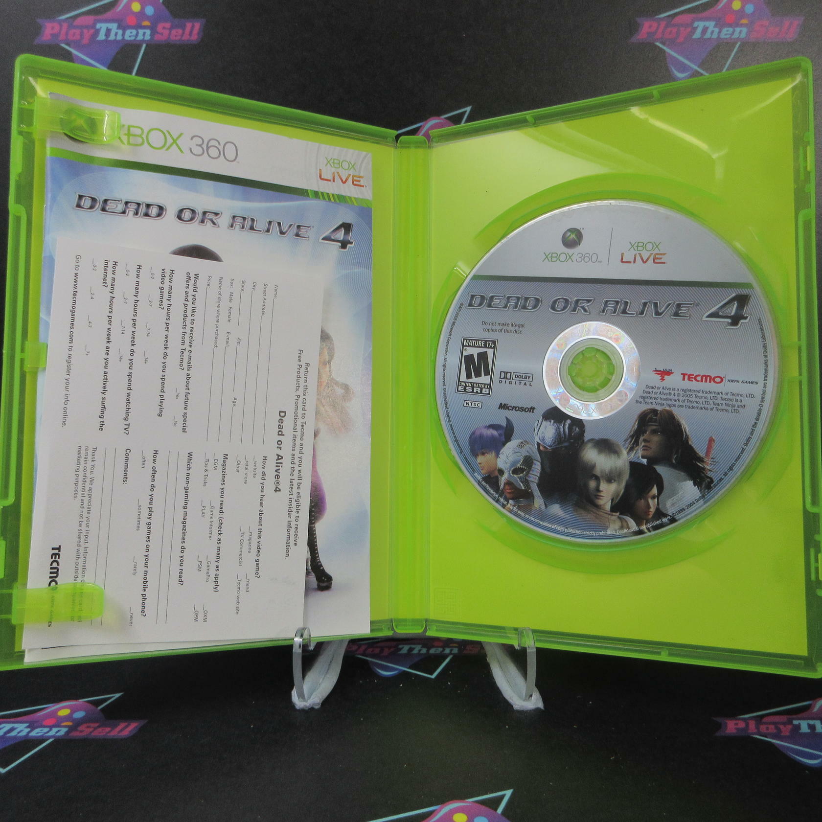 Dead or Alive 4 Xbox 360 + Reg Card - Like New