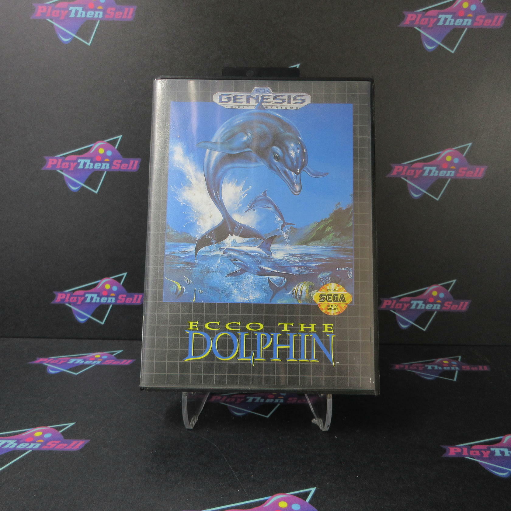Ecco the Dolphin Sega Genesis Boxed MD Complete CIB - Very Good