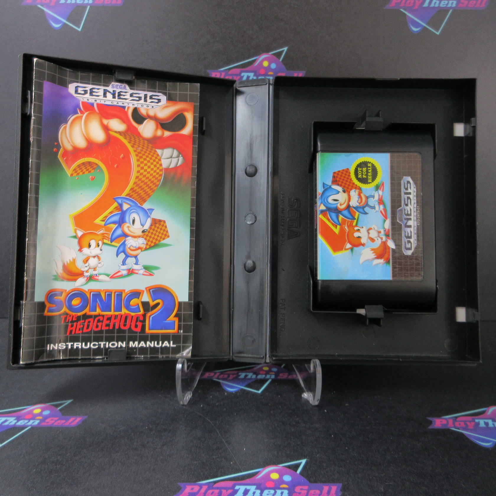 Sonic the Hedgehog 2 Not For Resale Art Sega Genesis CS/MD Complete CIB - Very Good