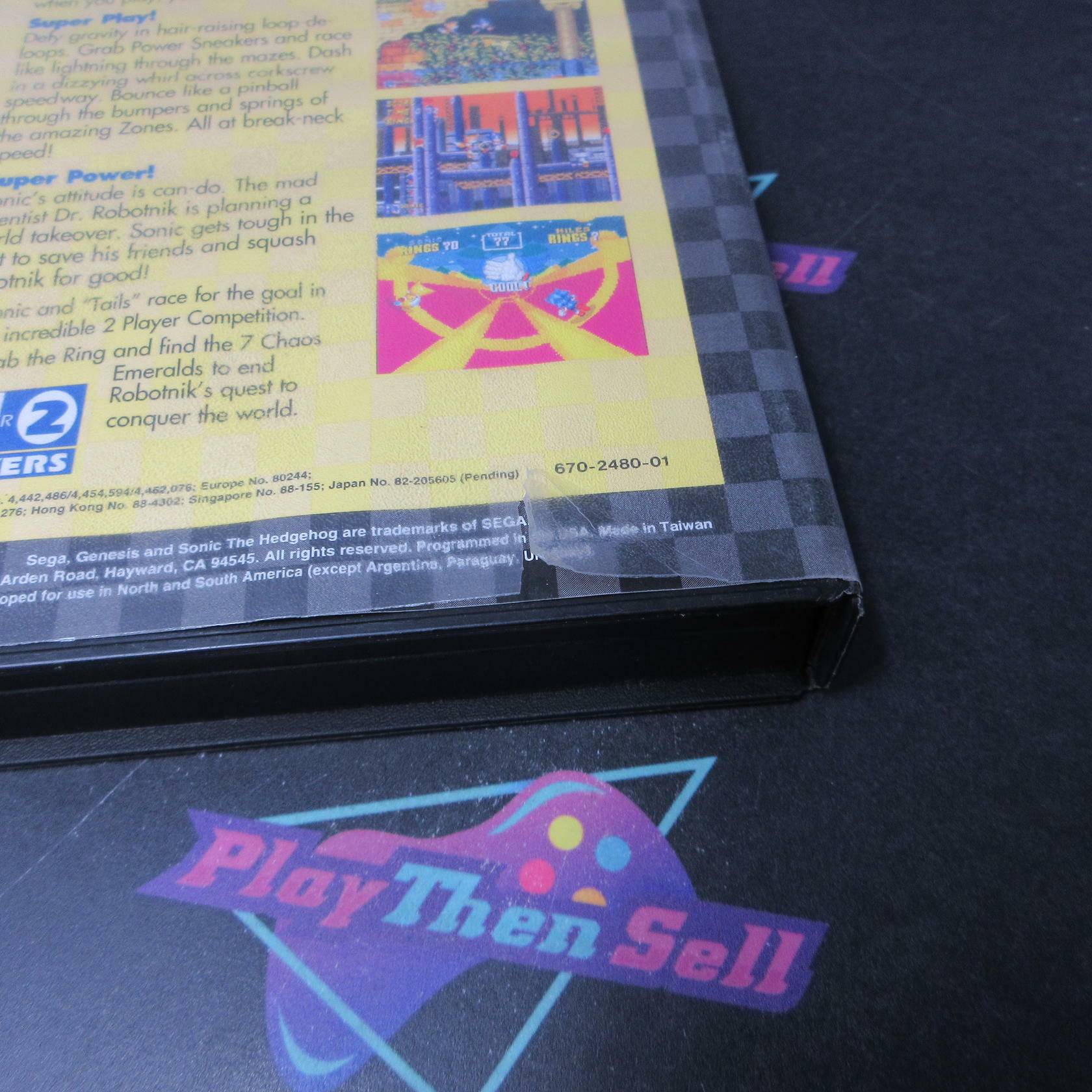 Sonic the Hedgehog 2 Not For Resale Art Sega Genesis CS/MD Complete CIB - Very Good